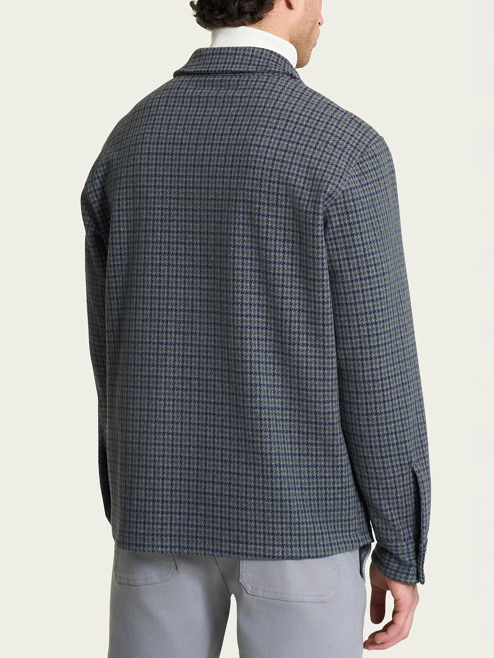 Shacket in Eco Jacquard - Fant. Kombu Green Mel. - Image 2