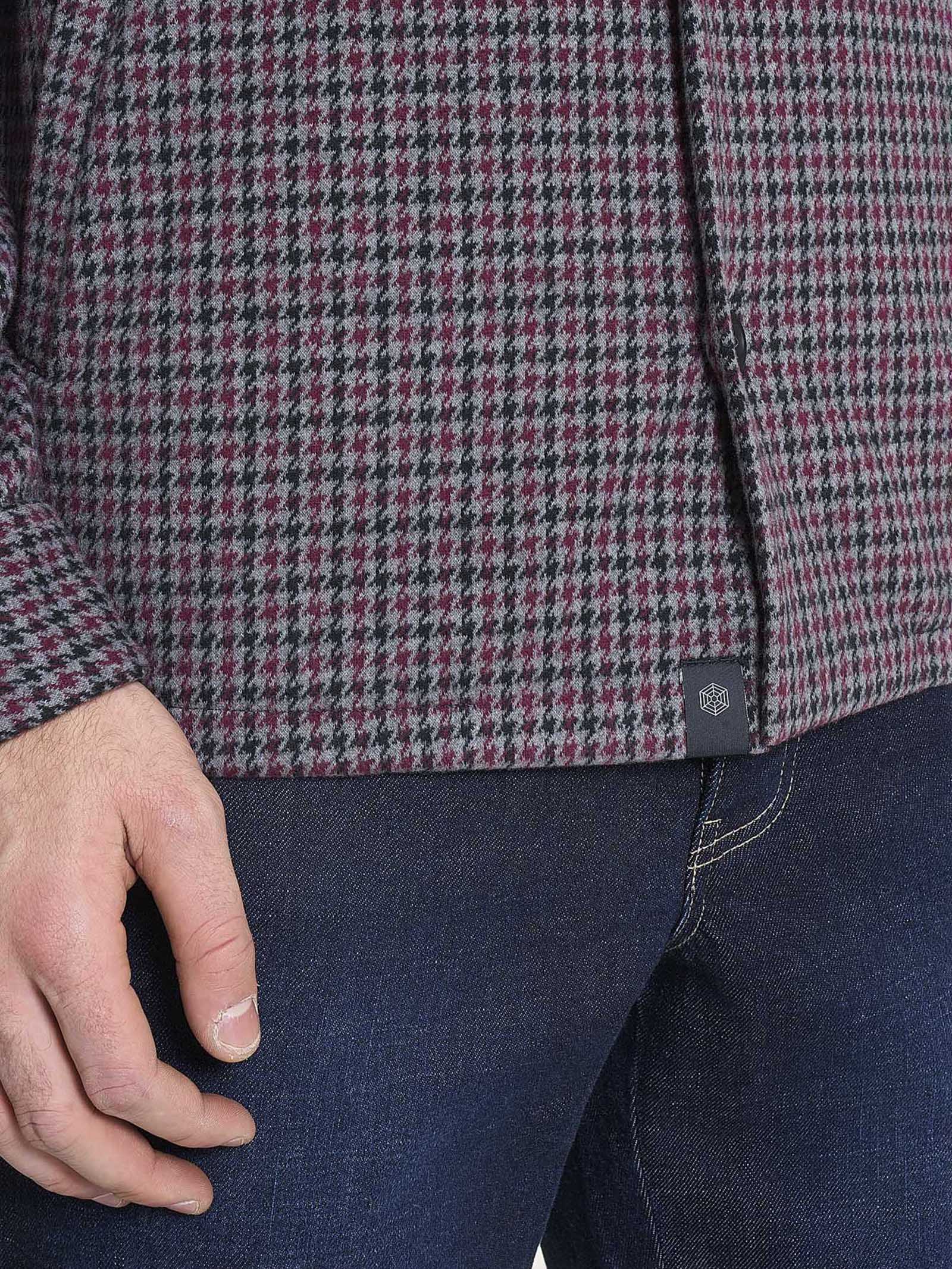 Shacket in Eco Jacquard - Fant. Fig Mel. - Image 4