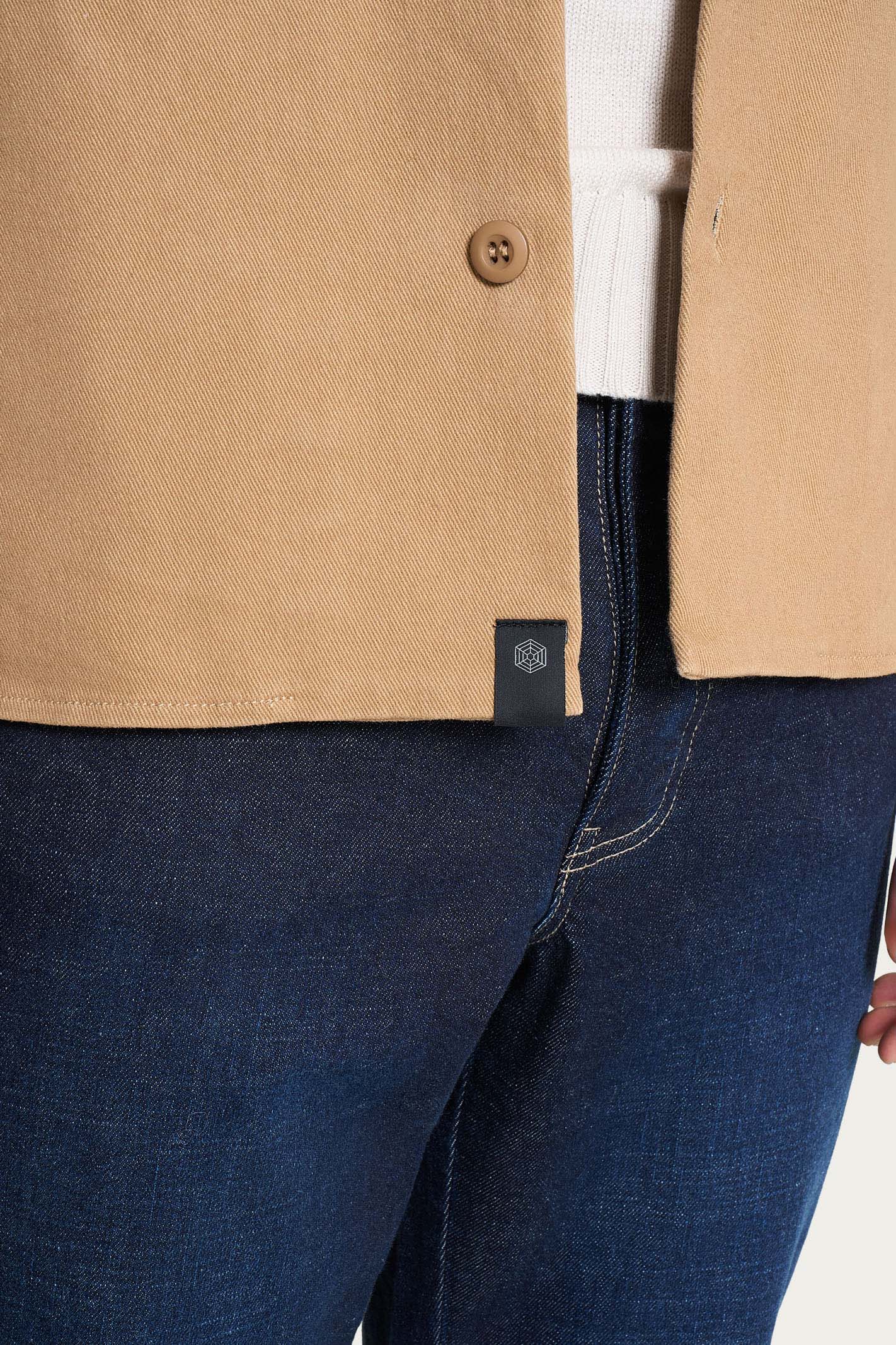 Shacket in Raw twill di Cotone - Tiger's Eye - Image 3