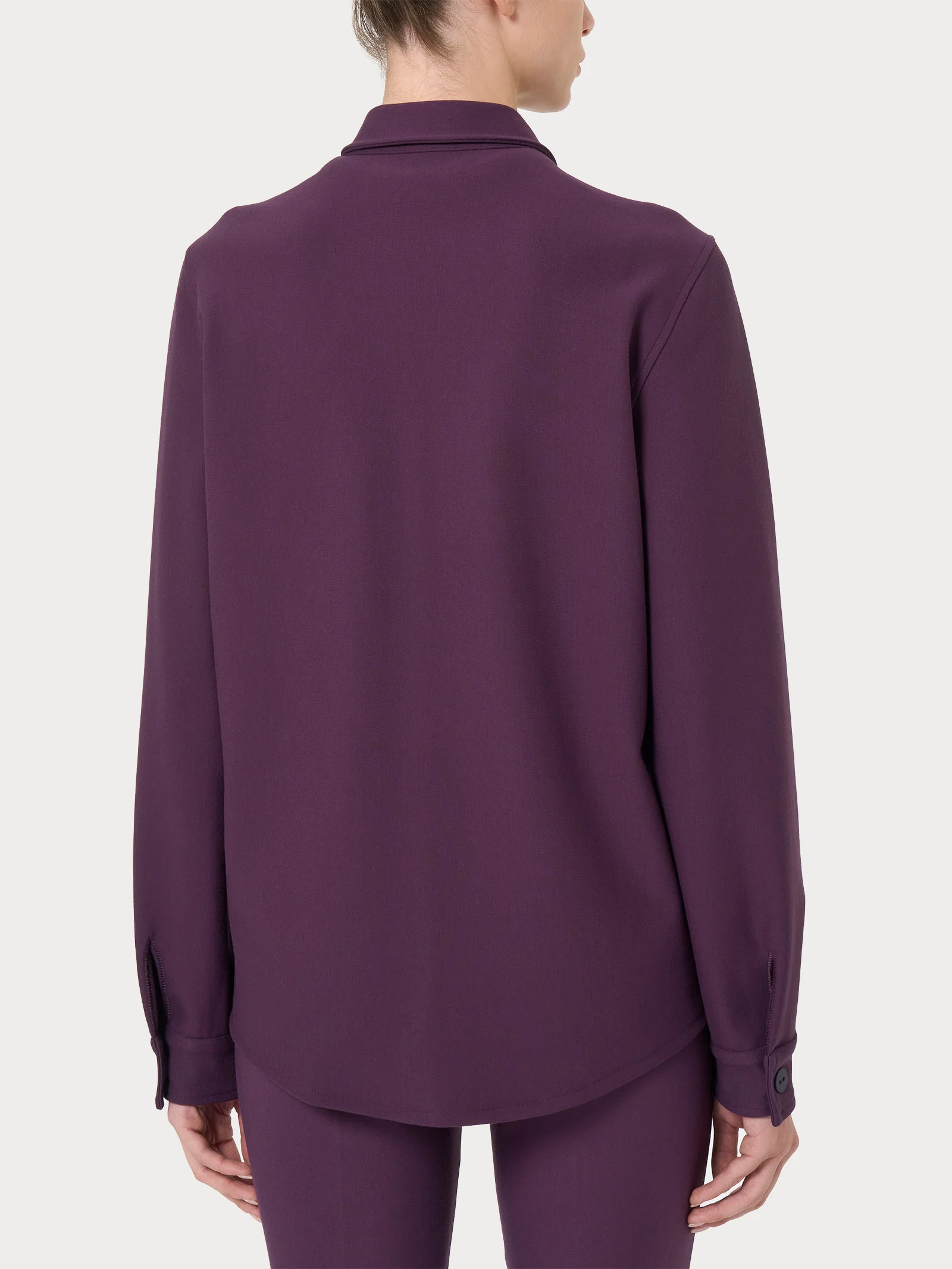 Shacket  in tessuto Compact - Plum Perfect - Image 2