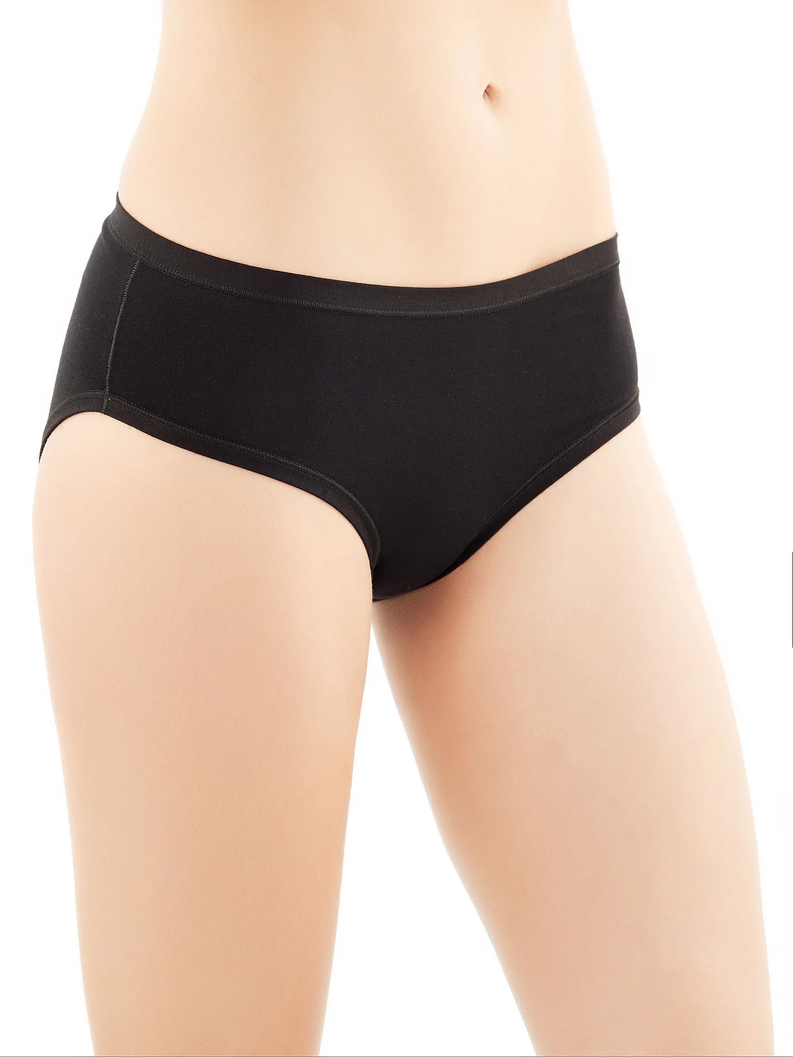 Skin - Slip midi in cotone e modal - Nero Bipack - Image 4
