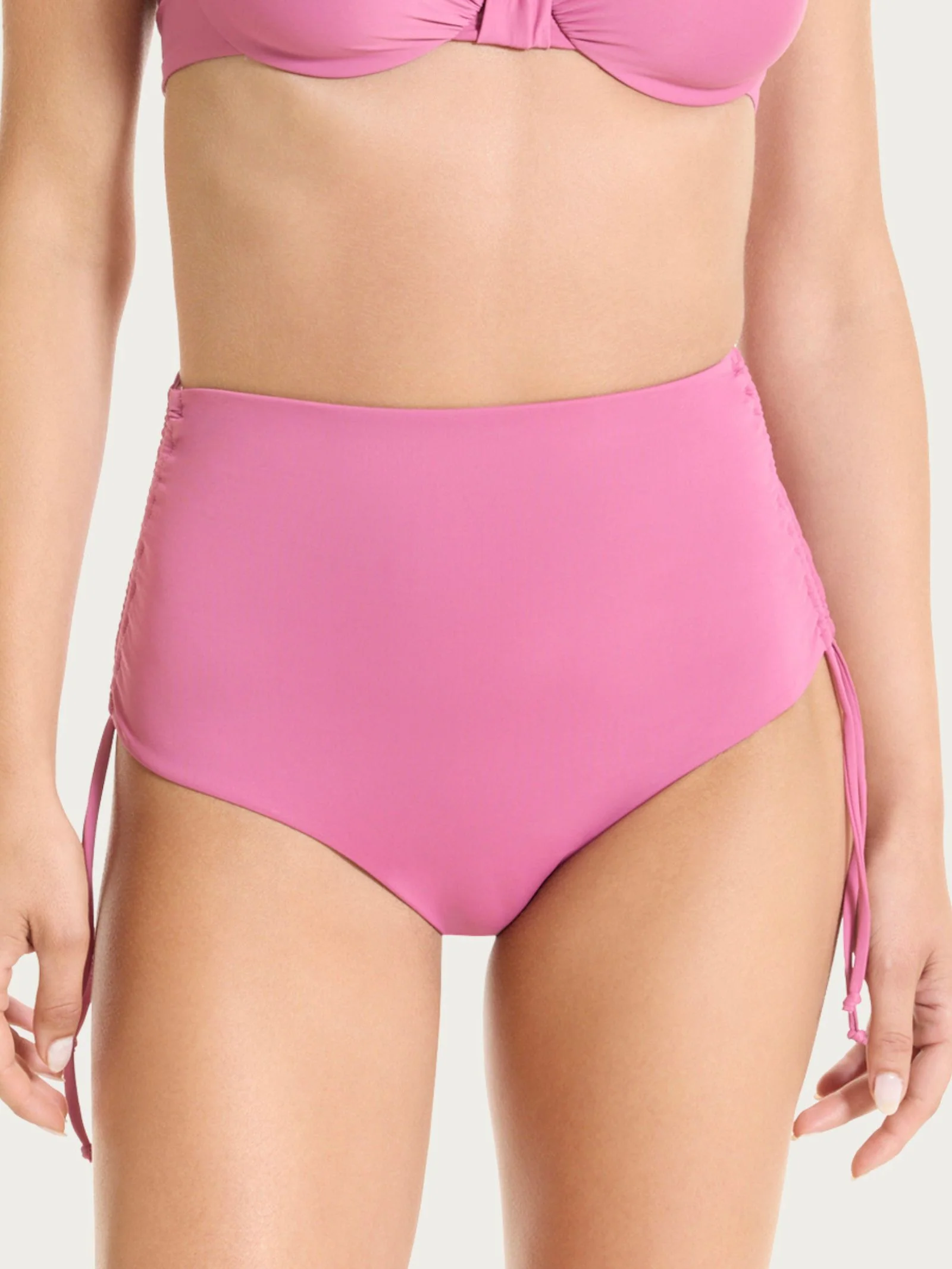 Slip alto regolabile in Microfibra Stretch - Red Violet