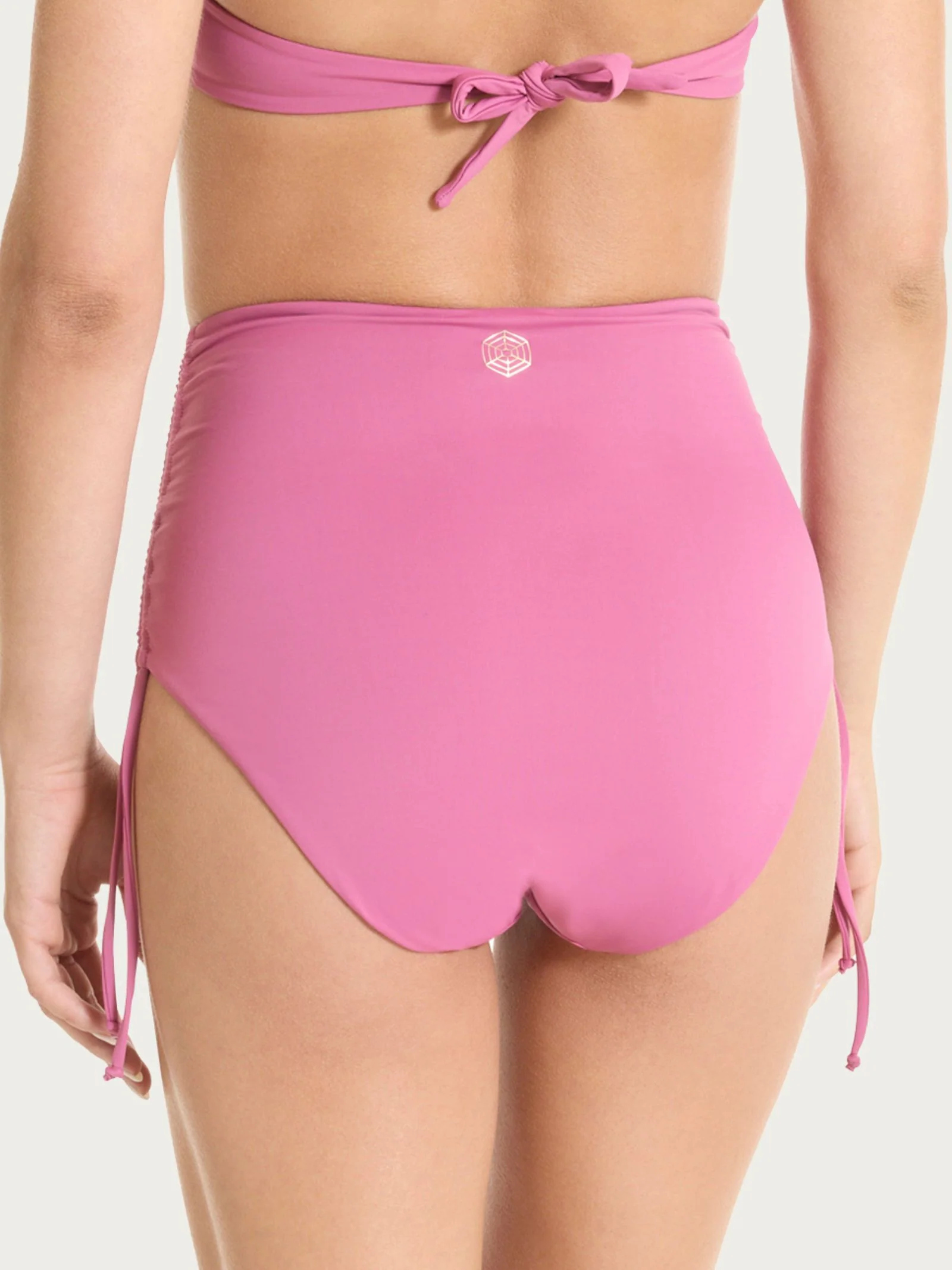 Slip alto regolabile in Microfibra Stretch - Red Violet - Image 2