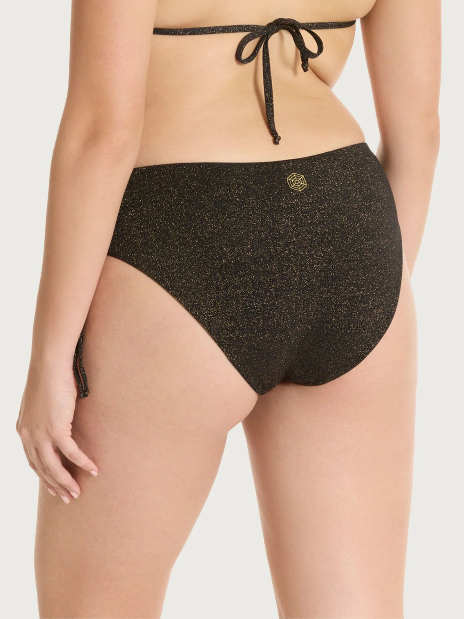Slip regolabile in Microfibra Stretch Lurex - Nero - Image 2