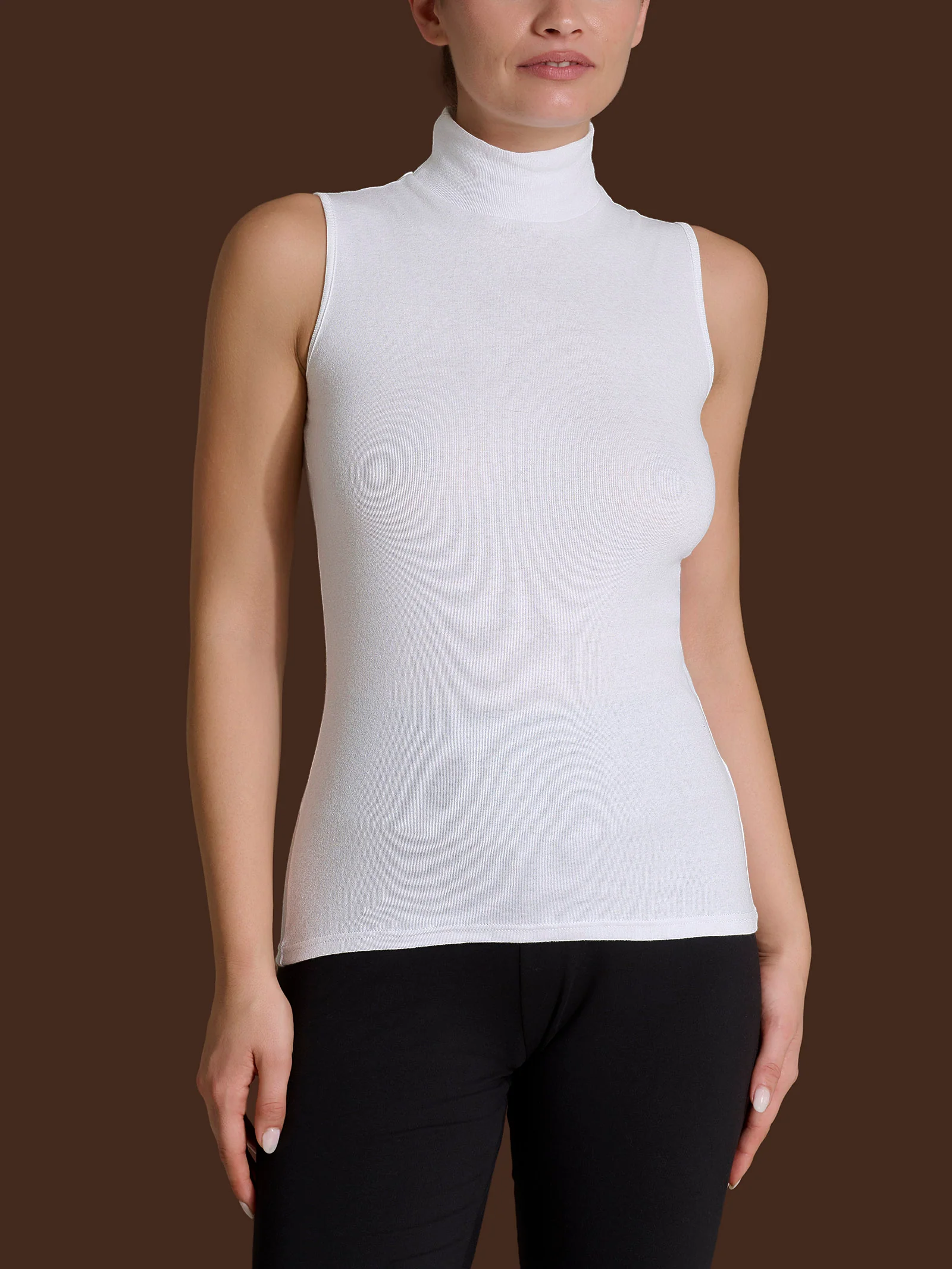 Smanicato a collo alto in Thermo Cotton - Vapore Mel. - Image 2