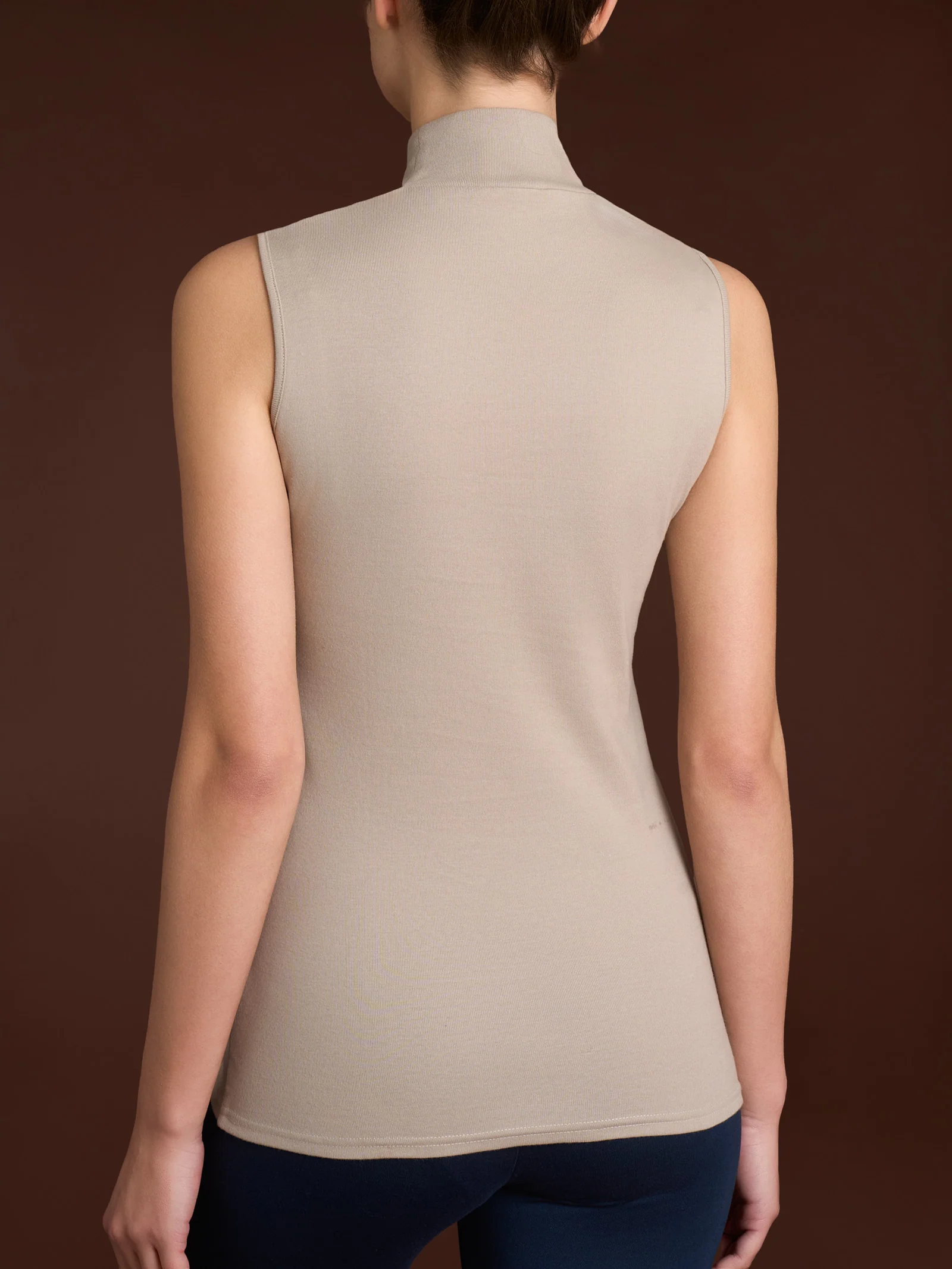 Smanicato a collo alto in Thermo Cotton - String - Image 2