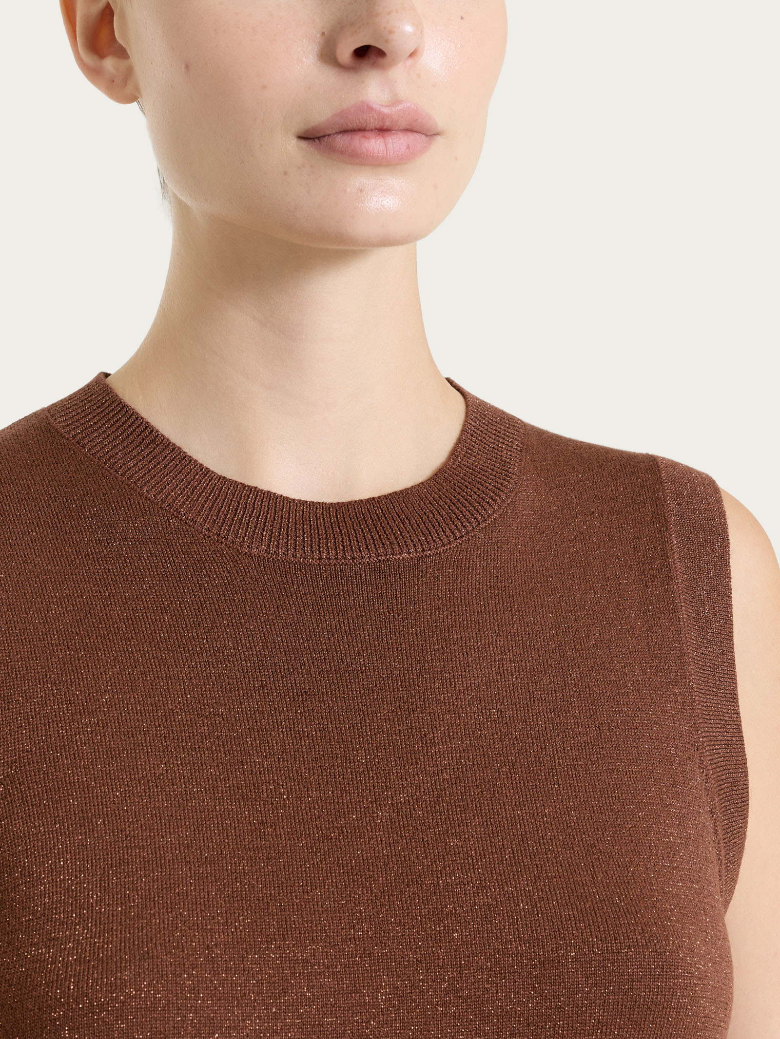Smanicato in Lurex Summertime  - Cappuccino - Image 4