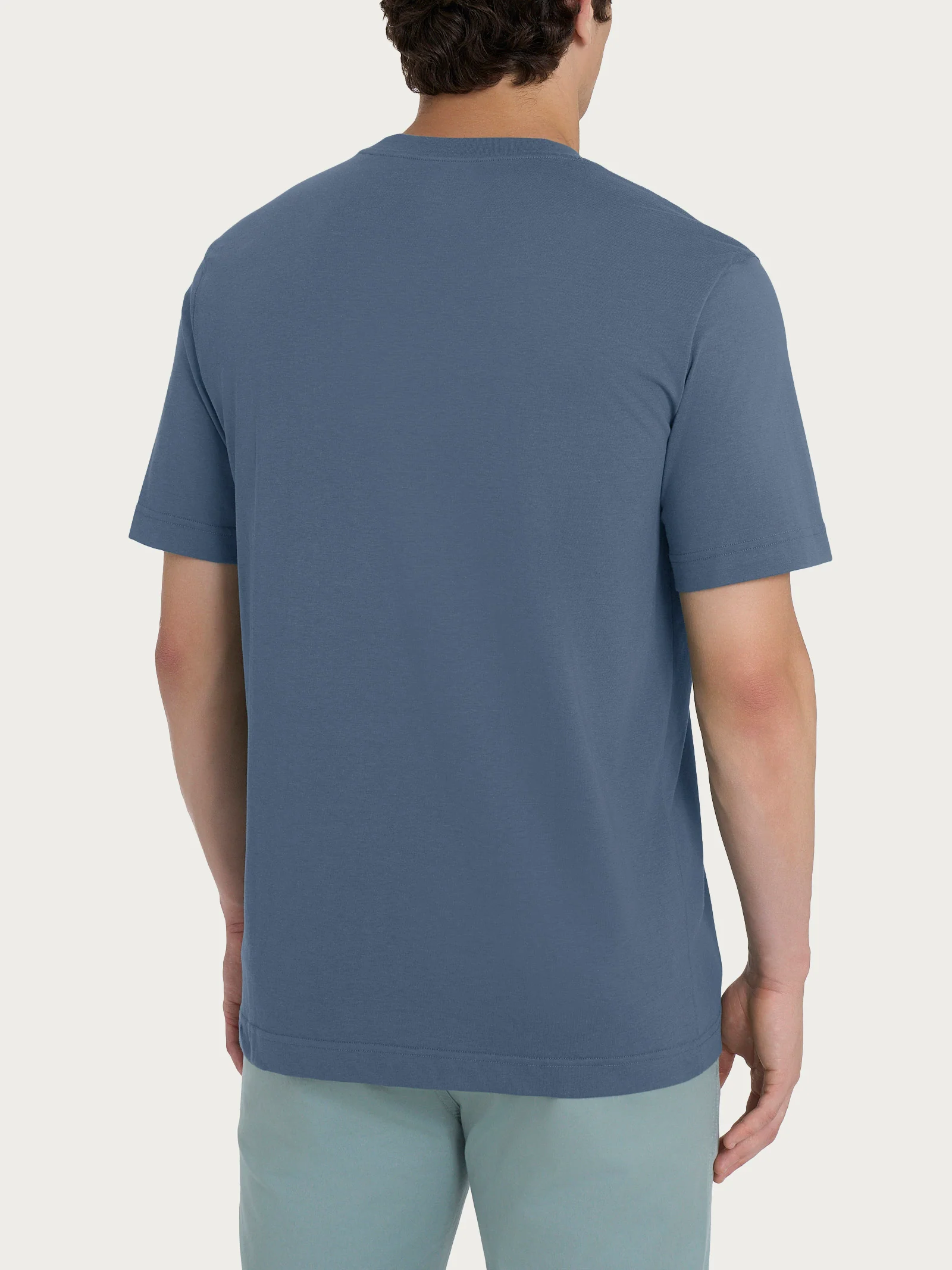 T-shirt girocollo con taschino in jersey di cotone - Turbulence - Image 2