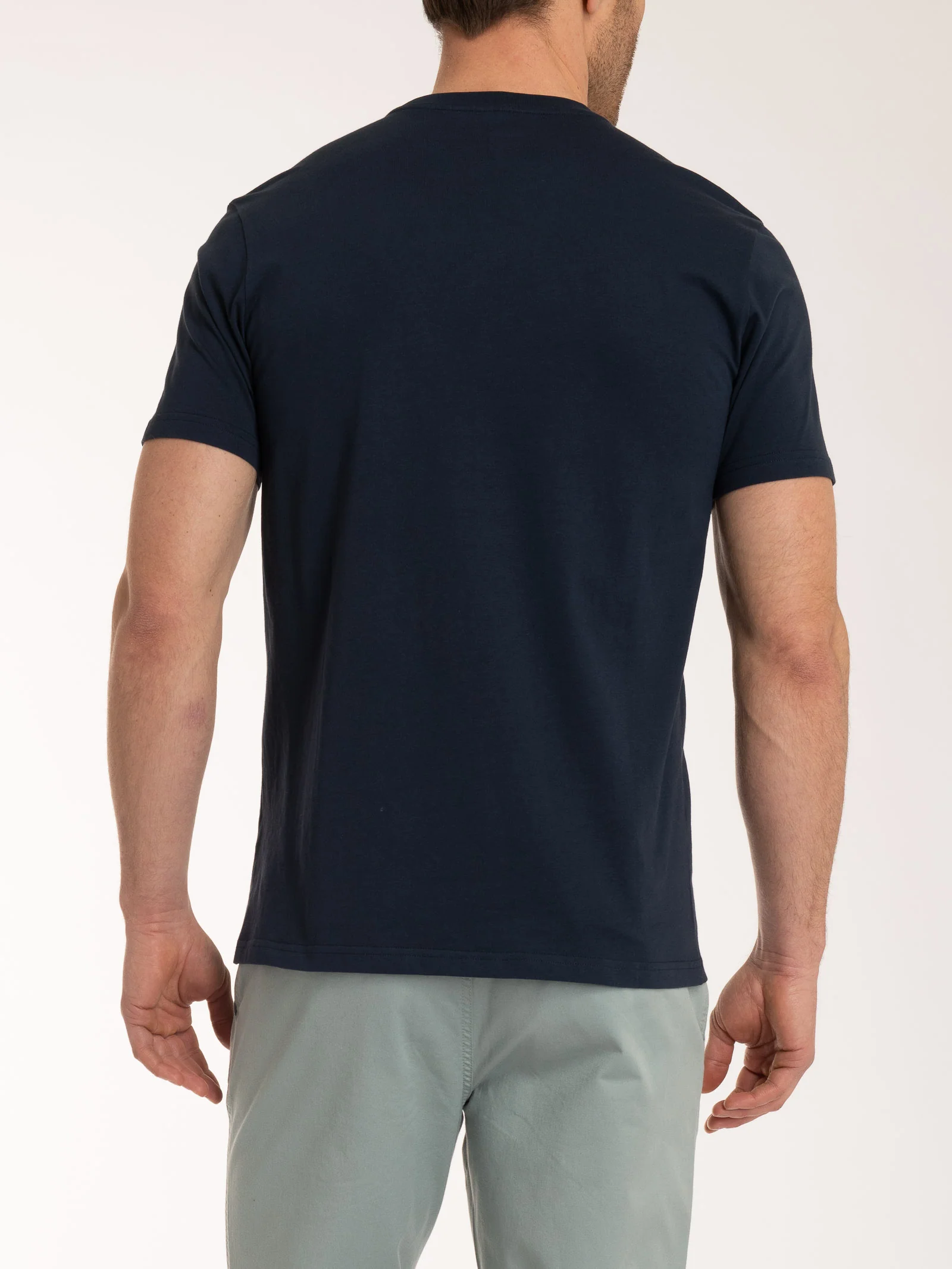 T-shirt girocollo in jersey di cotone - Outer Space - Image 2