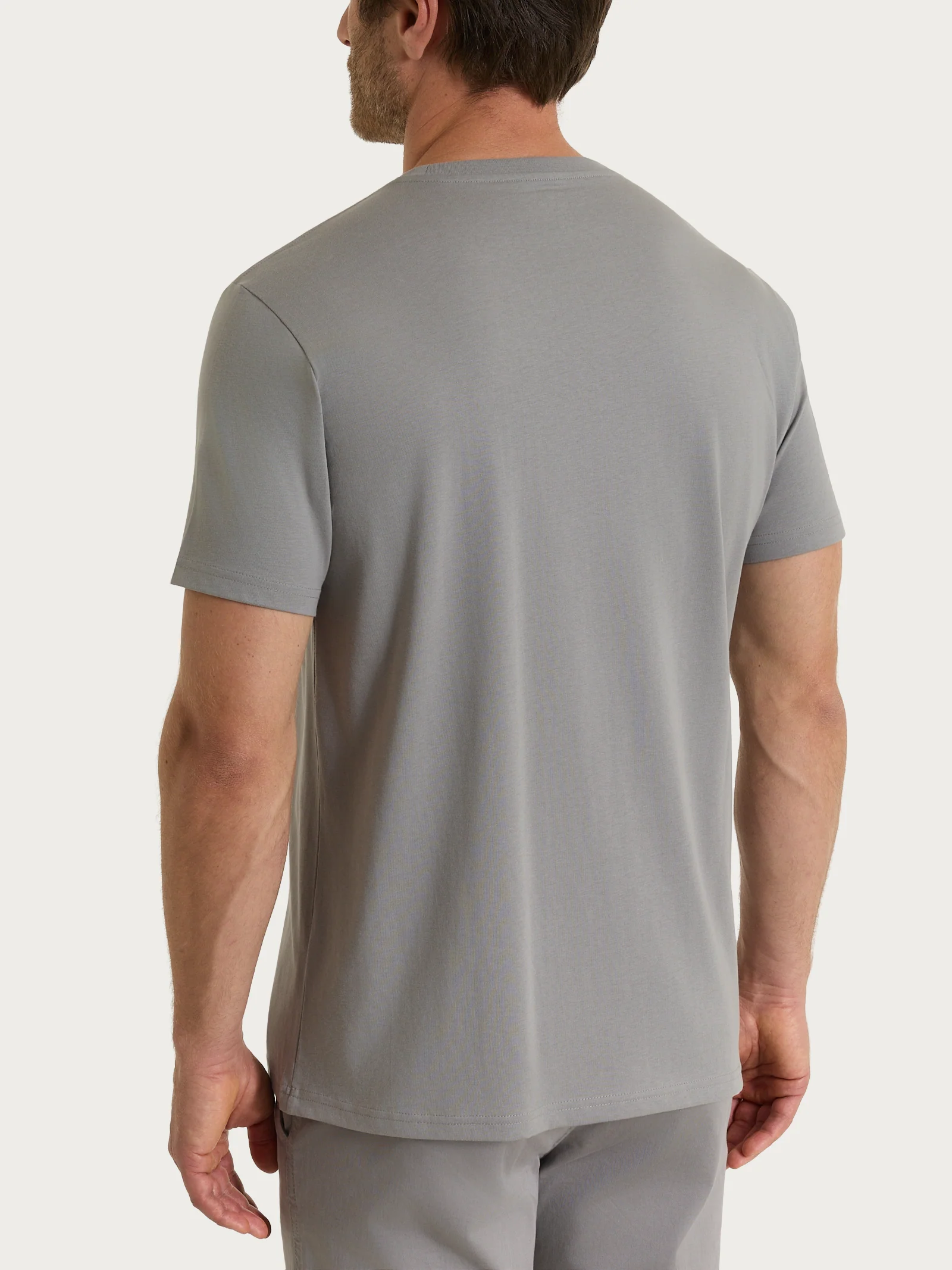 T-shirt girocollo in jersey di cotone - Pietra - Image 2
