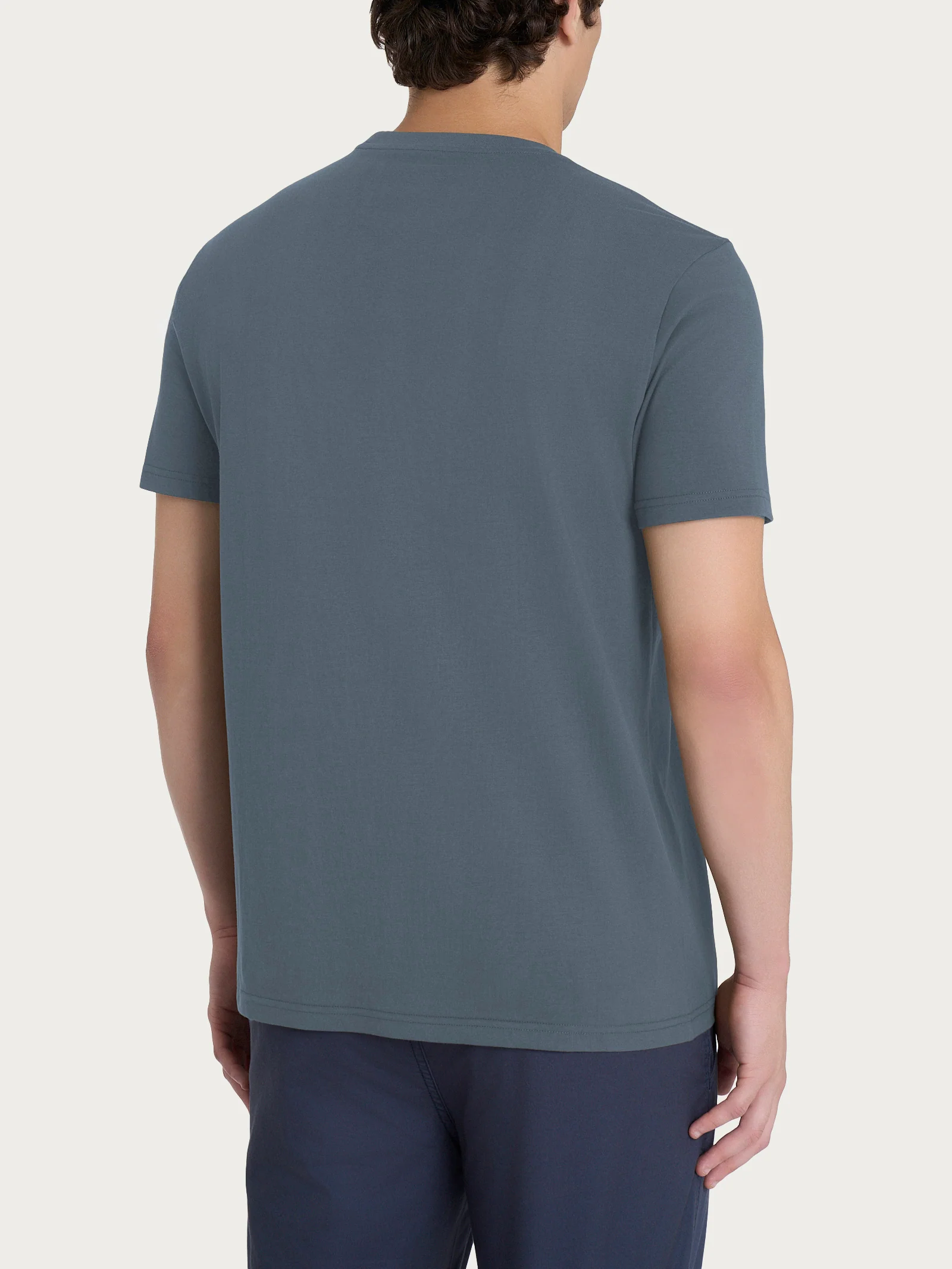 T-shirt girocollo in jersey di cotone - Stormy Weather - Image 2