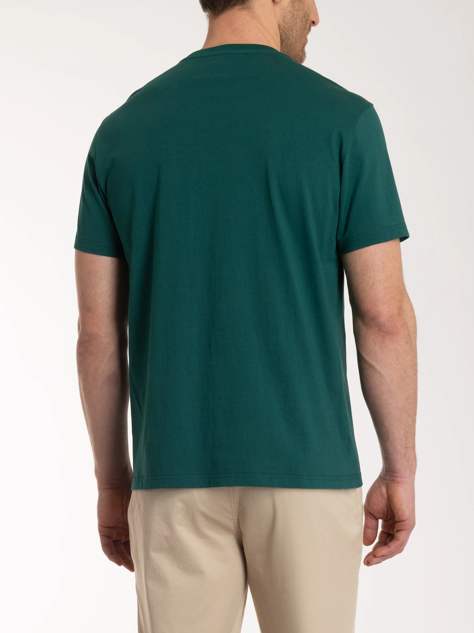 T-shirt girocollo in jersey di cotone - Rain Forest - Image 2