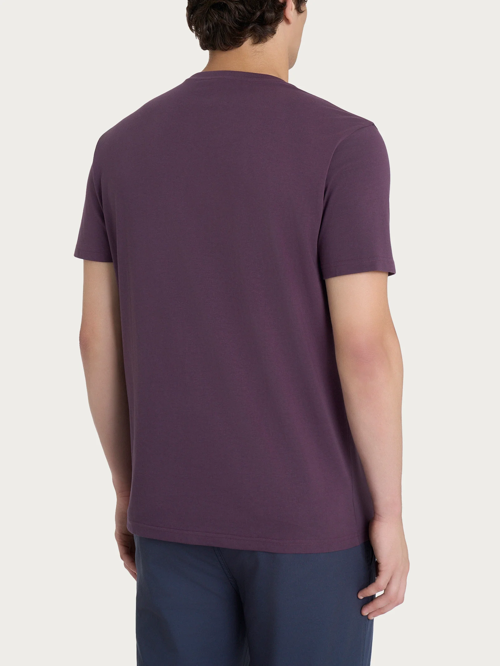 T-shirt girocollo in jersey di cotone - Plum Perfect - Image 2