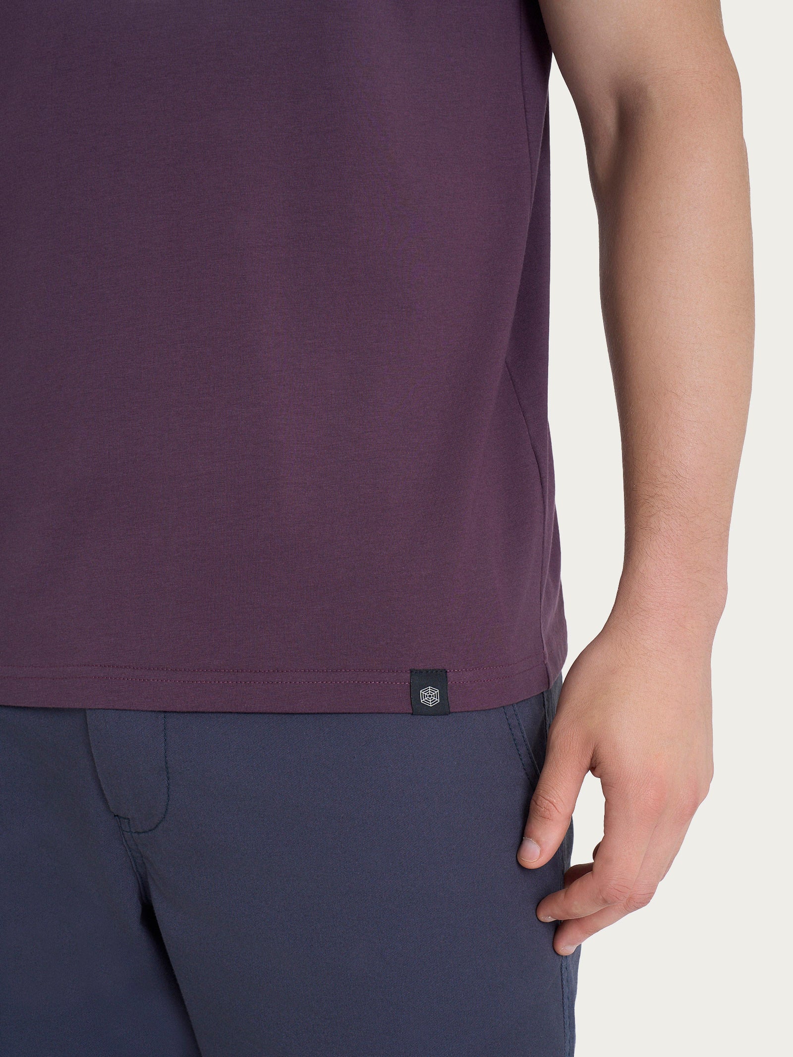 T-shirt girocollo in jersey di cotone - Plum Perfect - Image 3