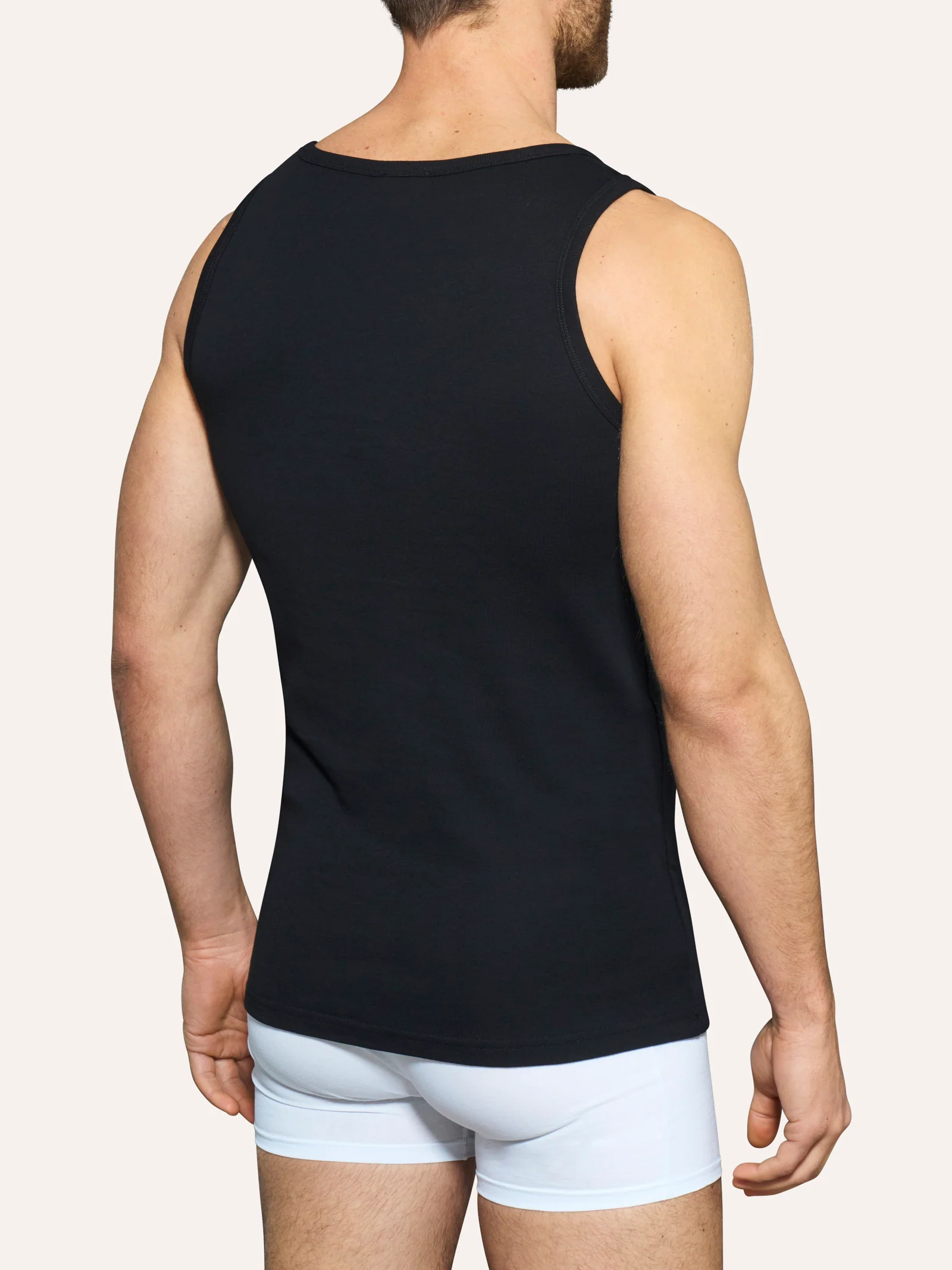 Thermo Cotton - Canottiera a spalla larga in caldo cotone  - Argento Mel. - Image 3