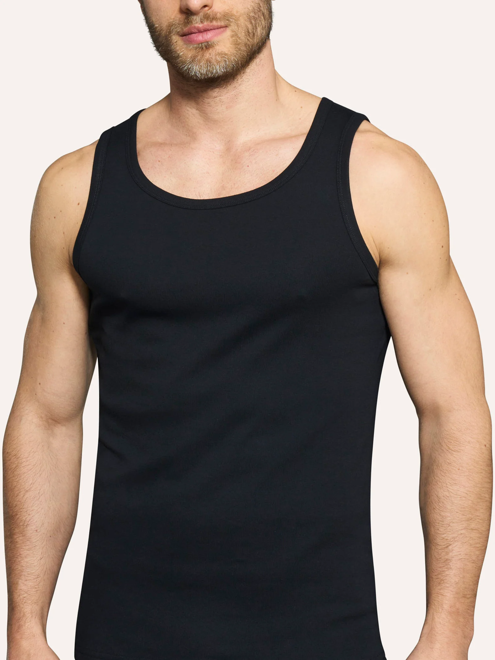 Thermo Cotton - Canottiera a spalla larga in caldo cotone  - Argento Mel. - Image 4