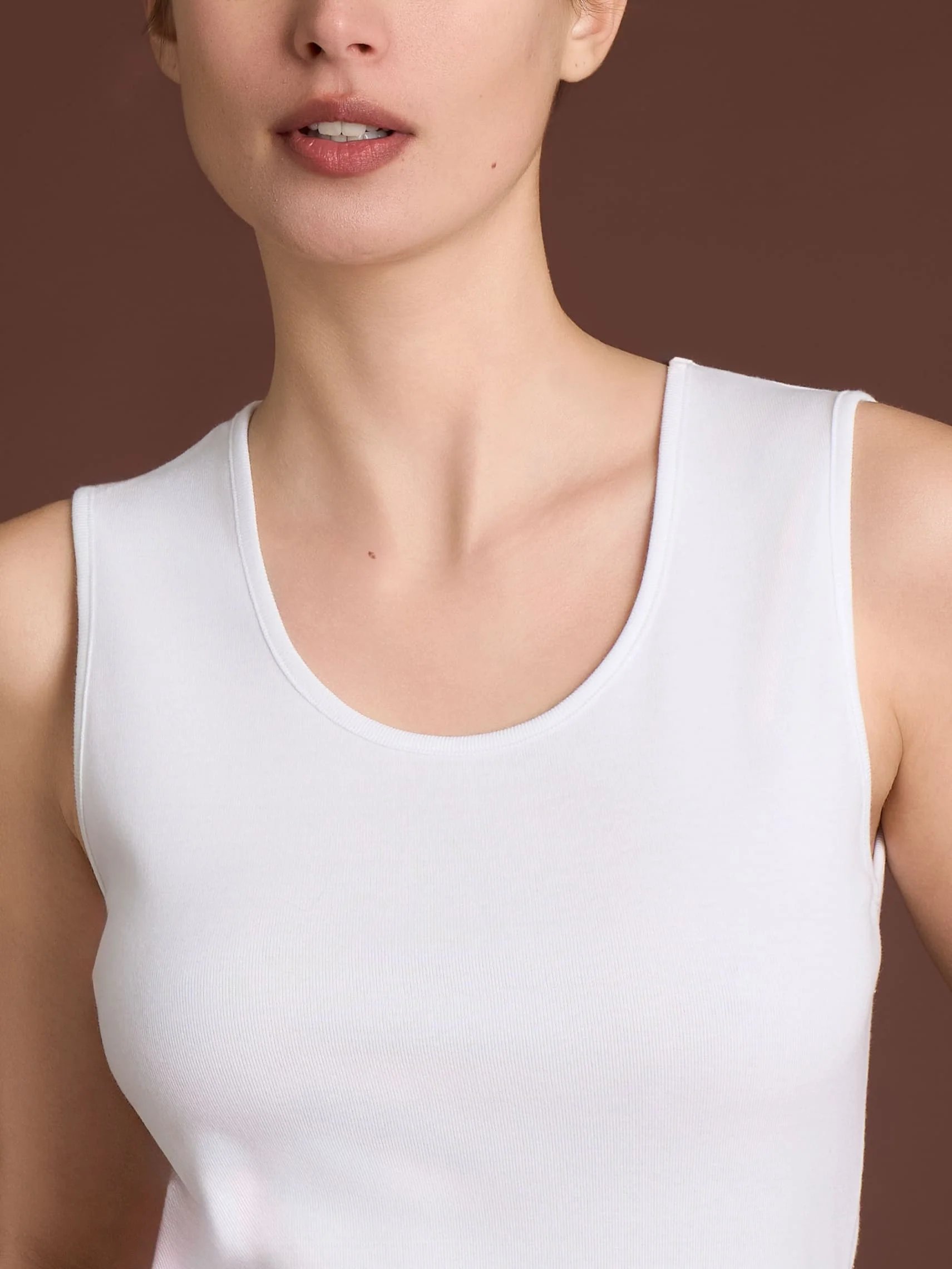 Thermo Cotton - Canottiera smanicata in caldo cotone  - Bianco - Image 3