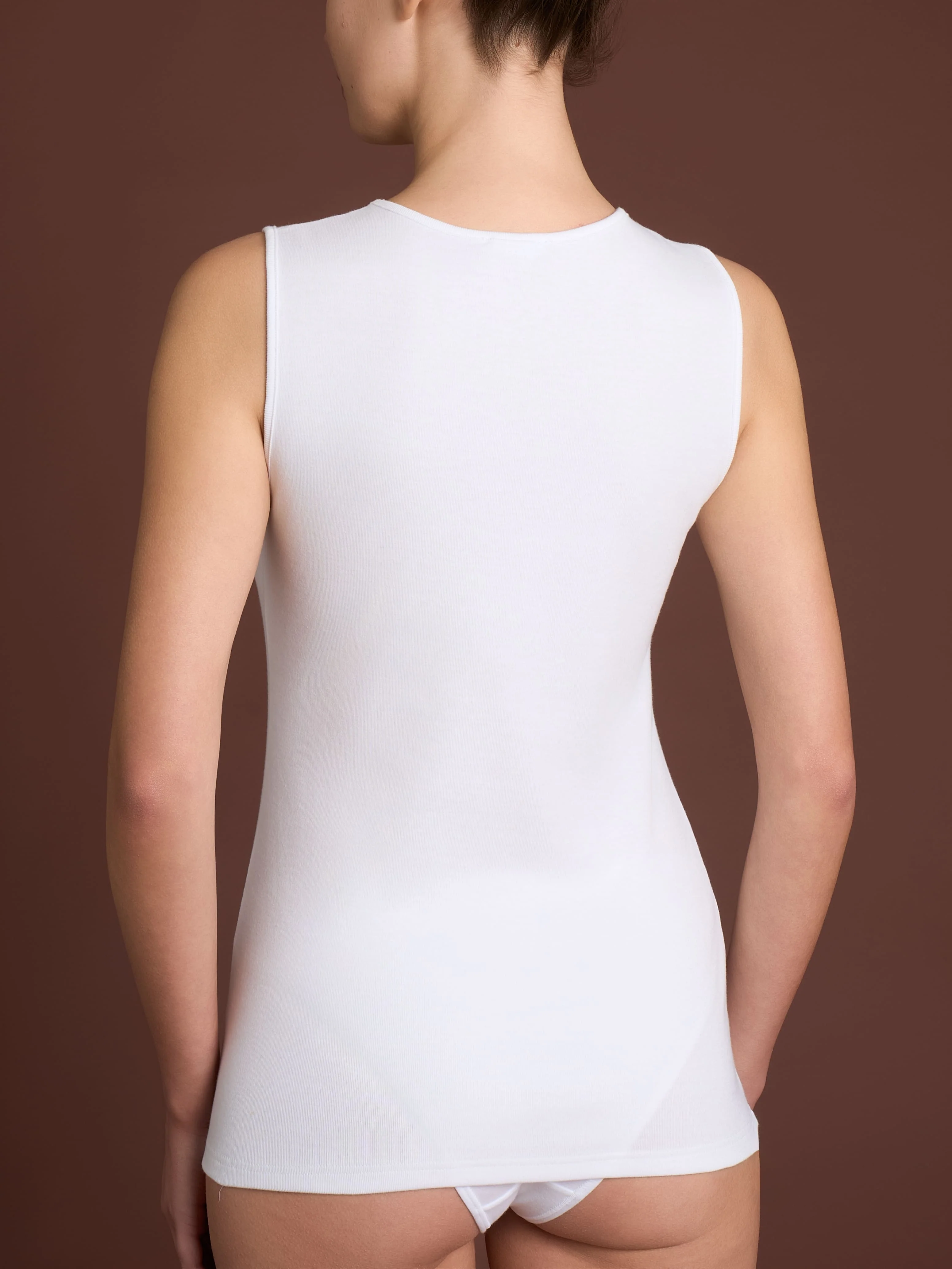 Thermo Cotton - Canottiera smanicata in caldo cotone  - Nero - Image 2