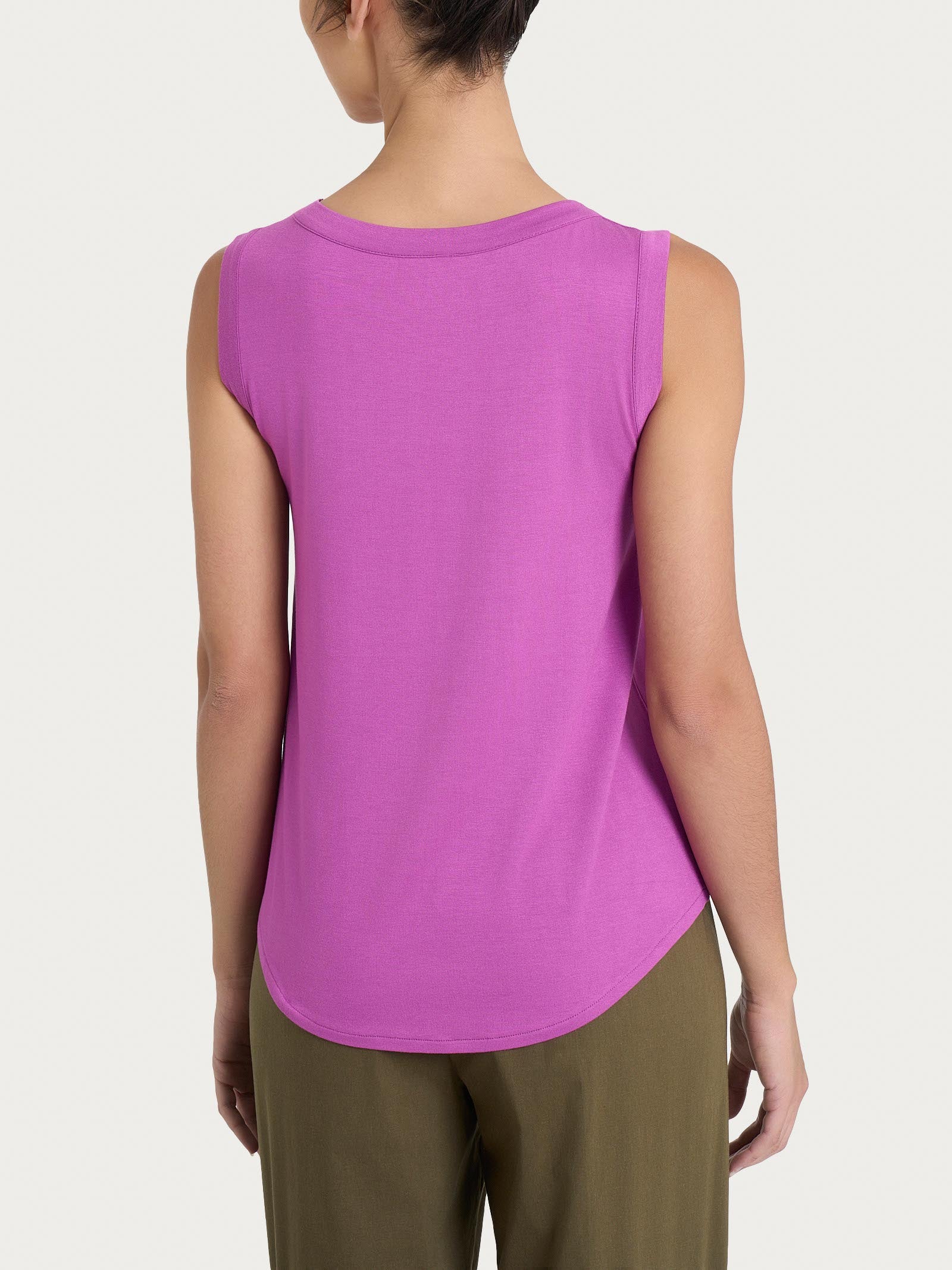 Top a spalla larga in Viscosa Summer - Cattleya Orchid - Image 2
