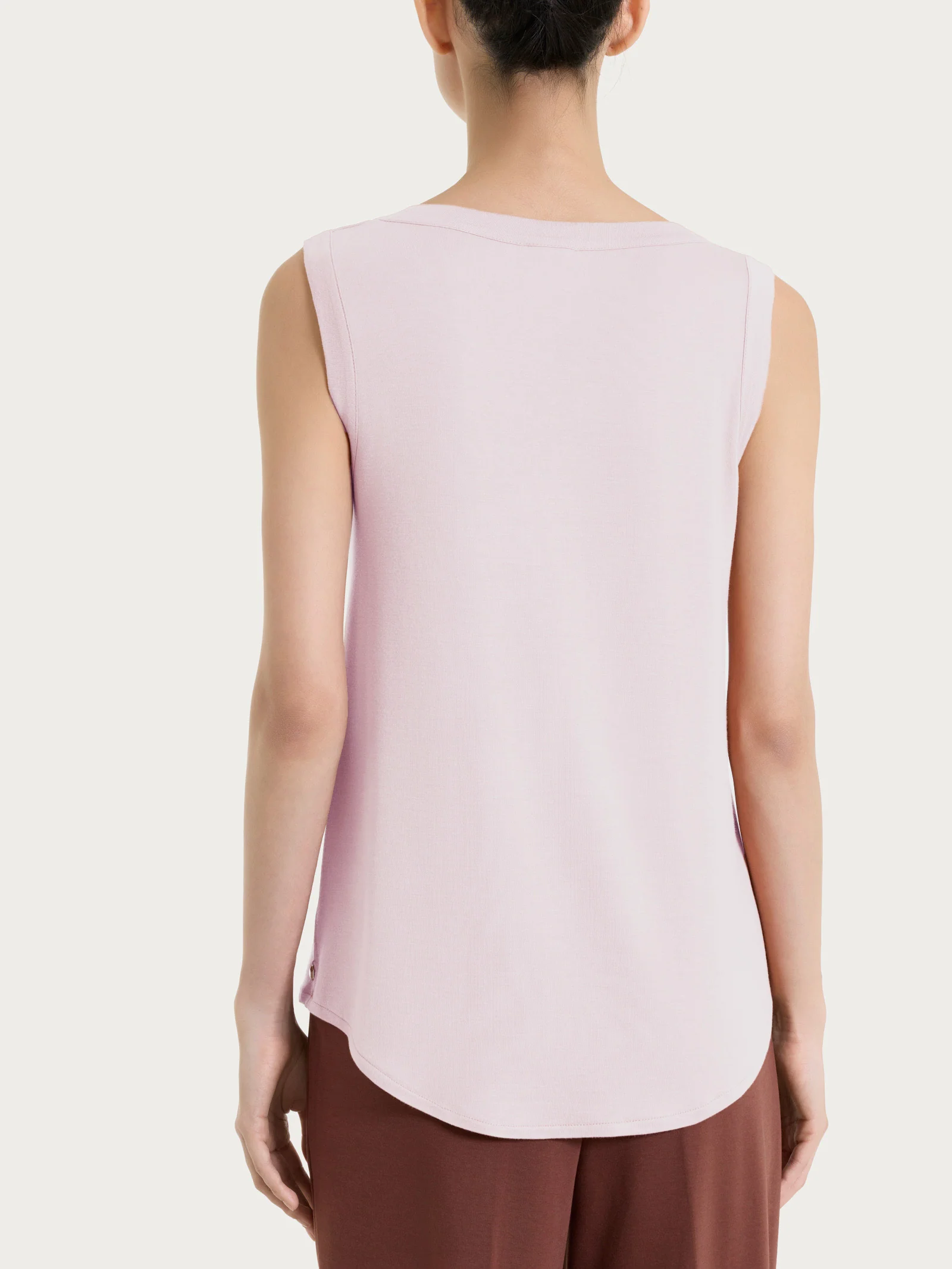 Top a spalla larga in Viscosa Summer - Pale Lilac - Image 2