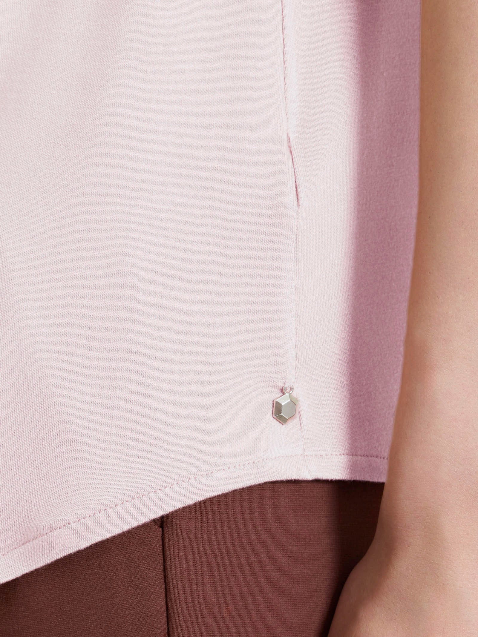 Top a spalla larga in Viscosa Summer - Pale Lilac - Image 3
