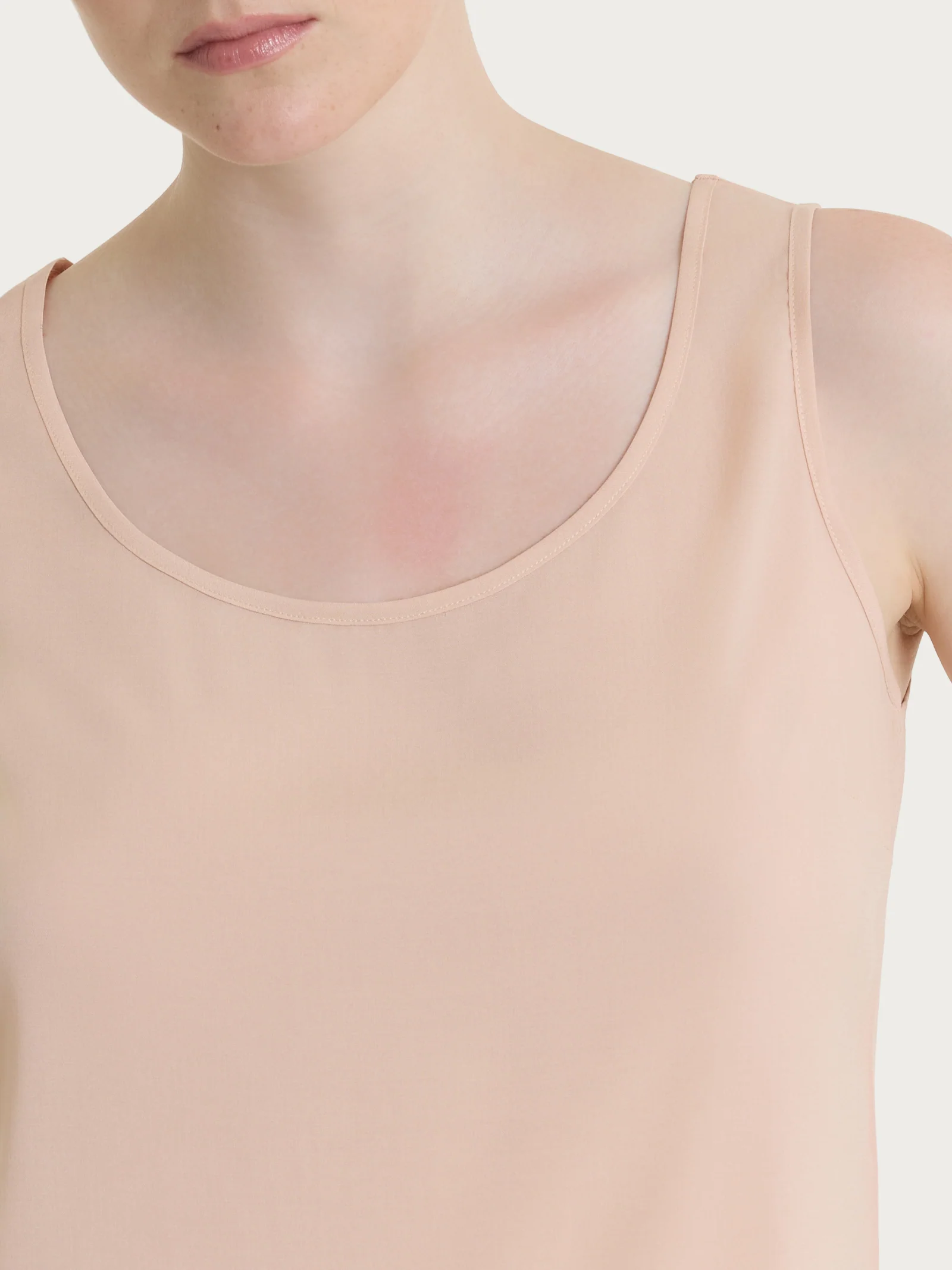 Top con spalla larga in Voile Stretch - Cameo Rose - Image 3