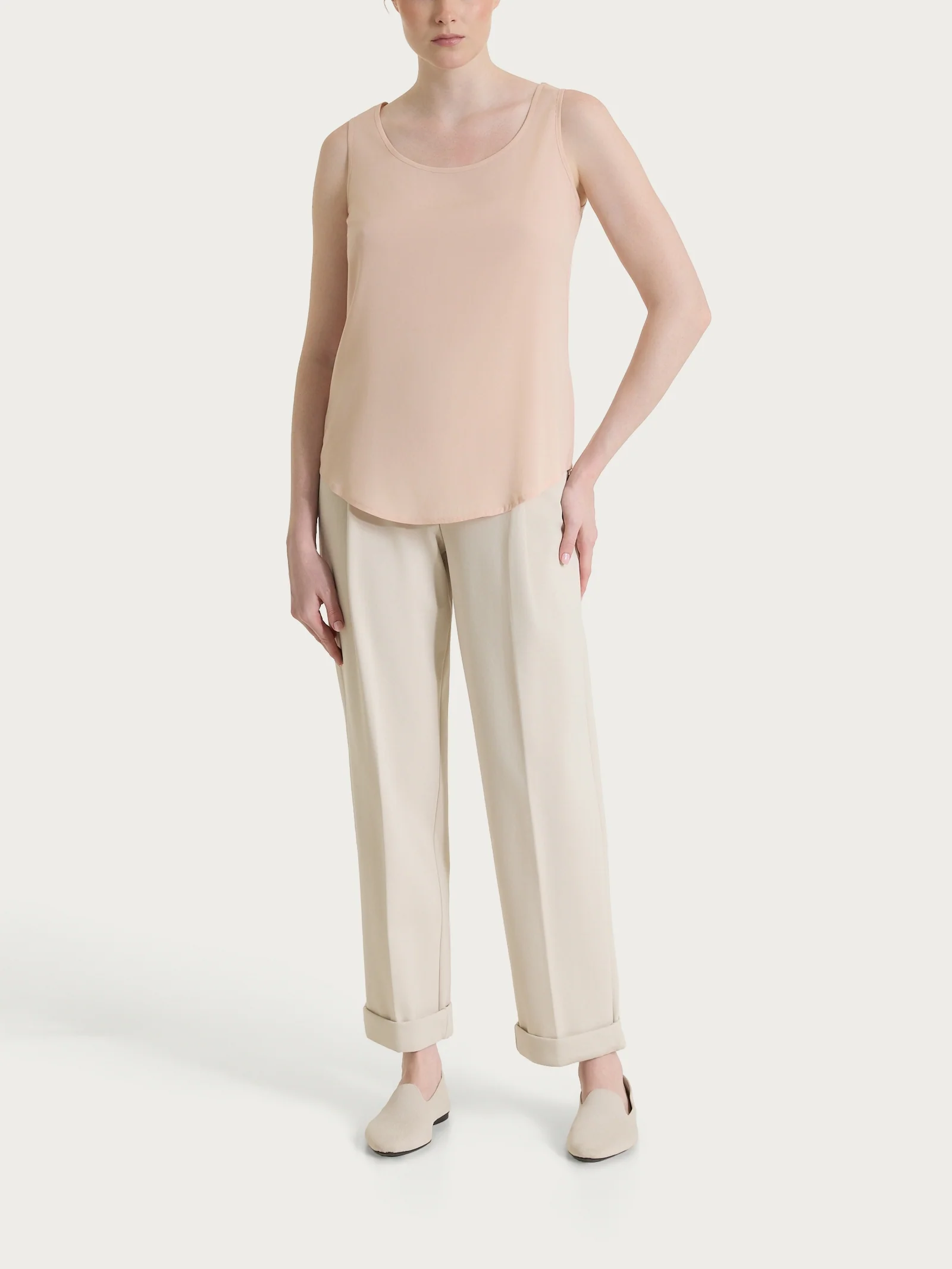 Top con spalla larga in Voile Stretch - Cameo Rose - Image 6