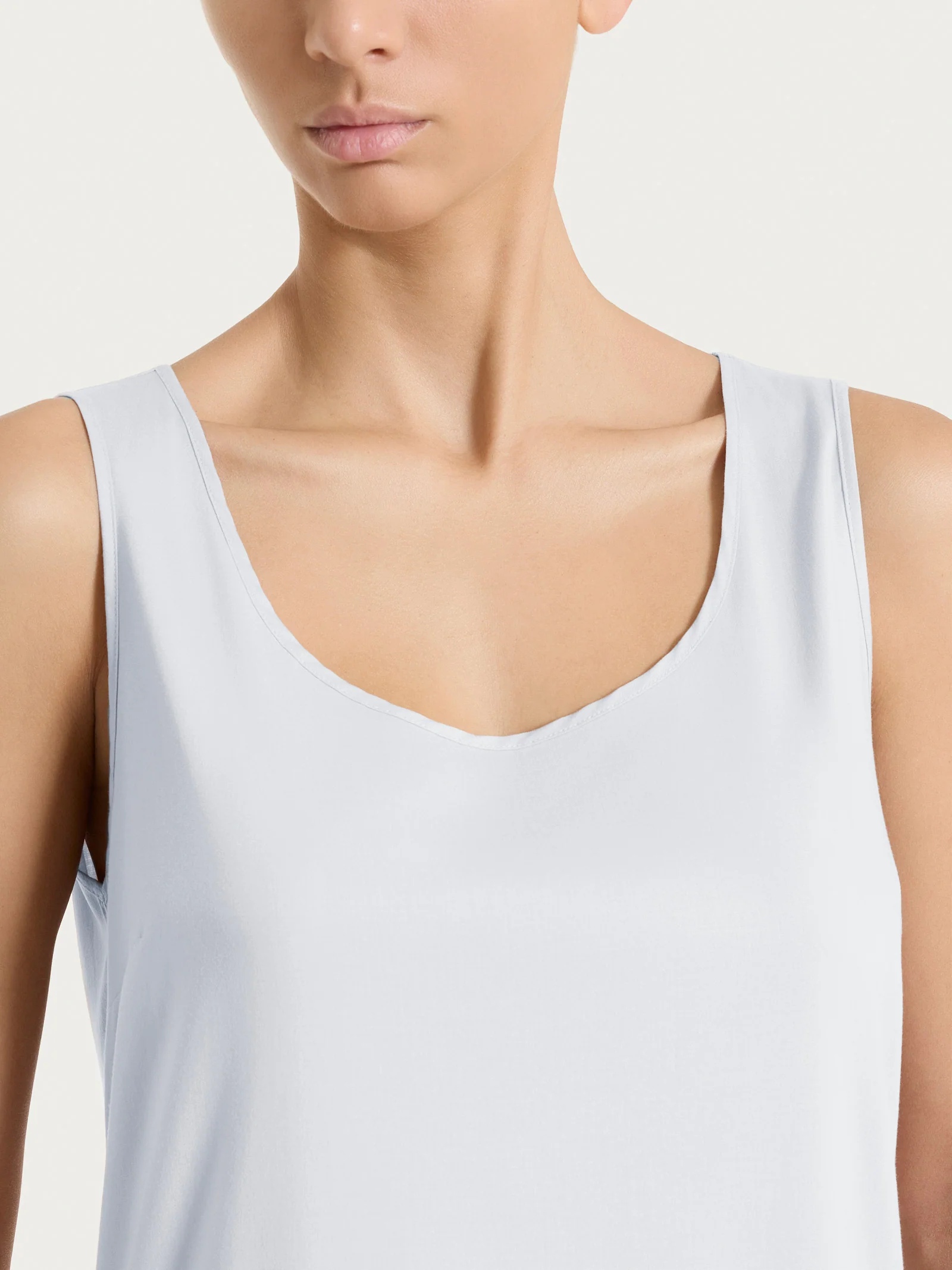 Top con spalla larga in Voile Stretch - Lilac Hint - Image 4