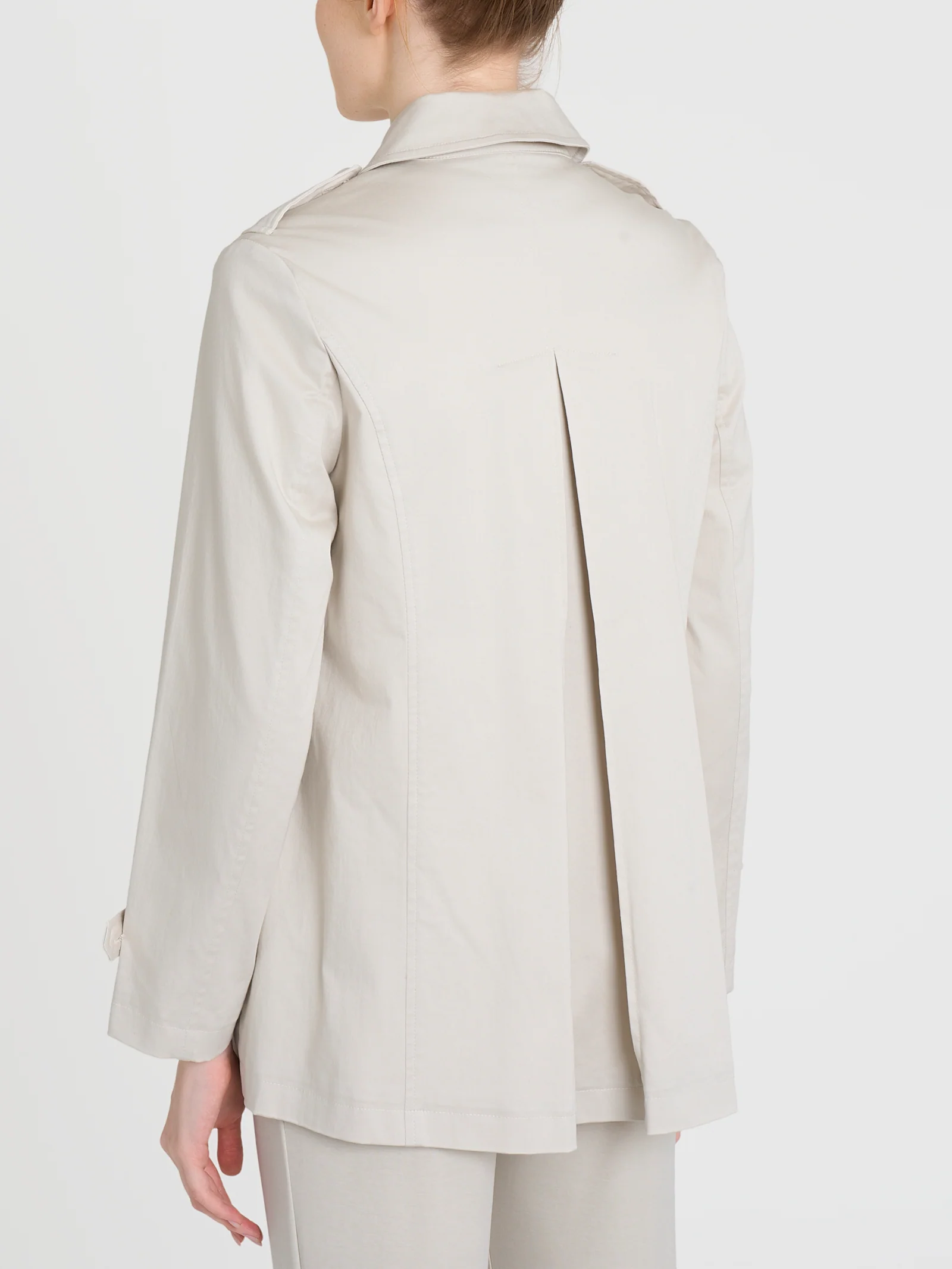 Trench in Satin Power WR - Champignon - Image 2