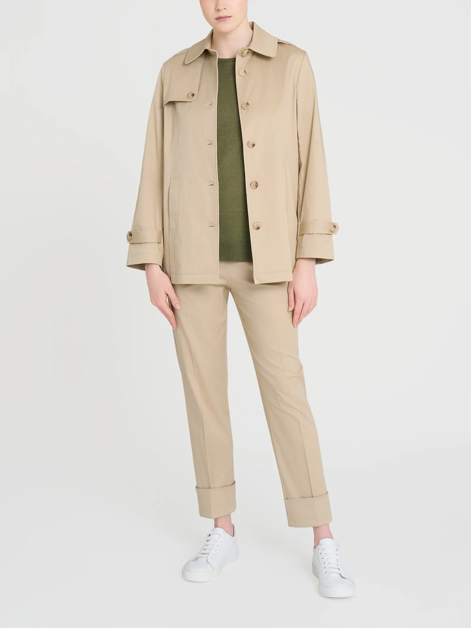 Trench in Satin Power WR - Irish Cream - Image 4