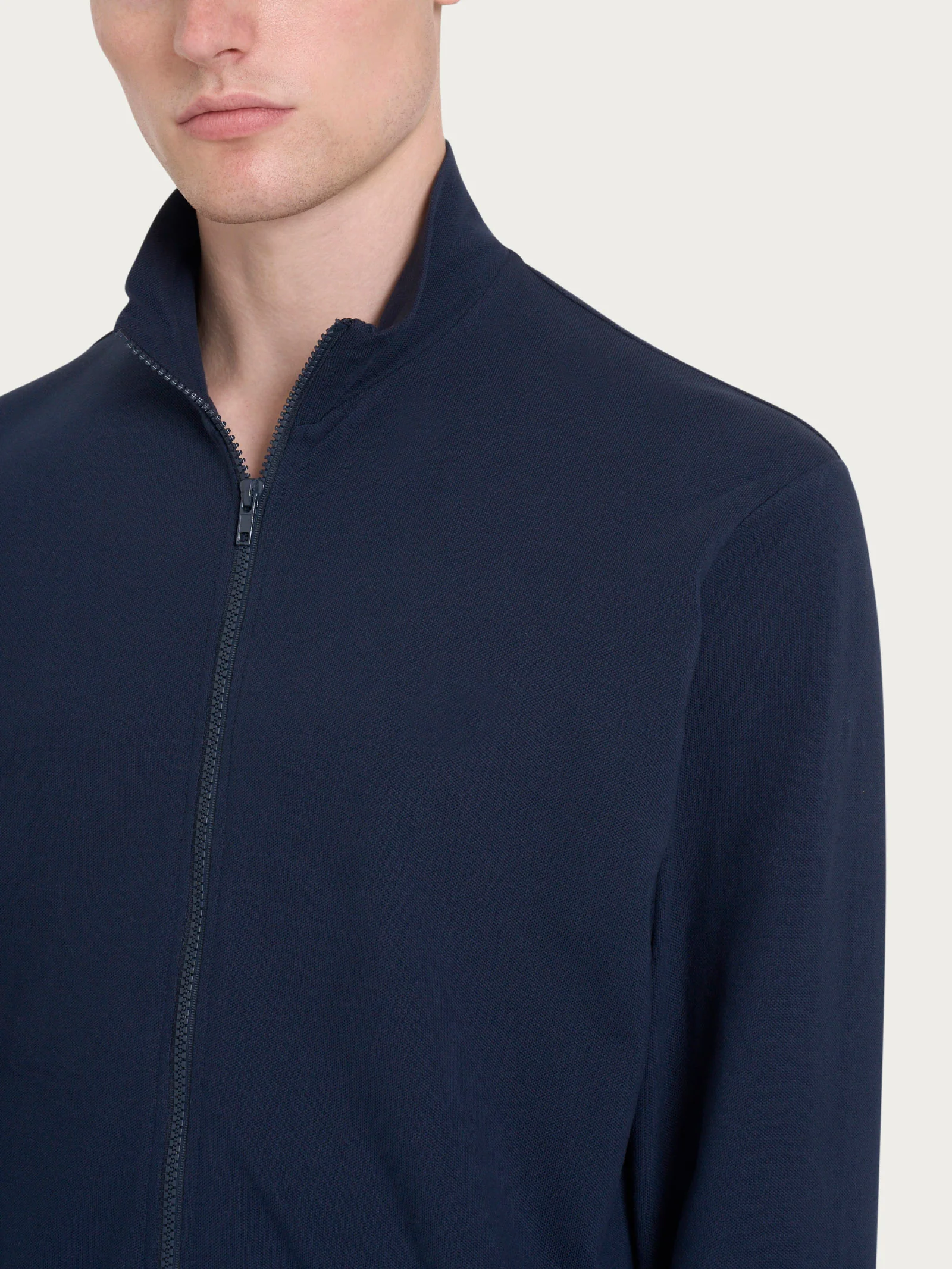 Tuta aperta in Eco Cotton Piquet Stretch - Outer Space - Image 3