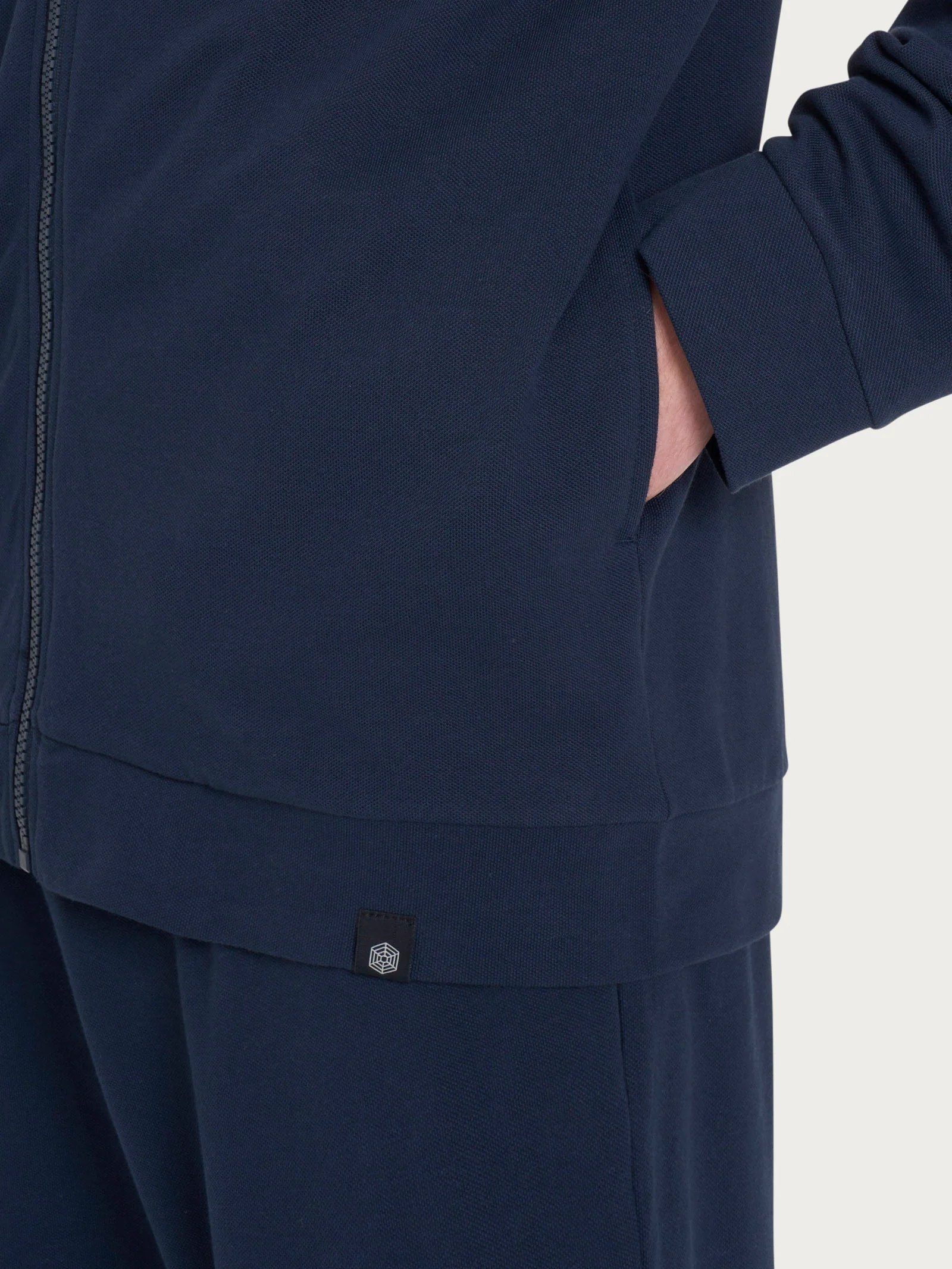 Tuta aperta in Eco Cotton Piquet Stretch - Outer Space - Image 4