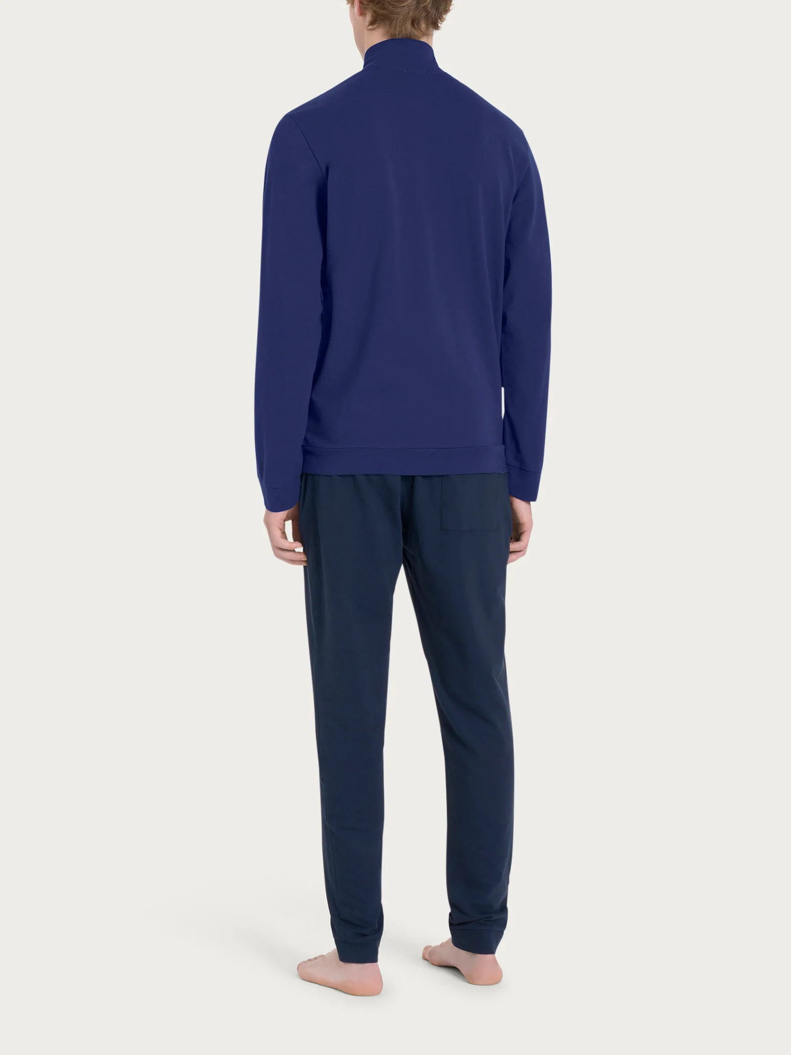 Tuta aperta in Eco Cotton Piquet Stretch - Fant. Blueberry - Image 2