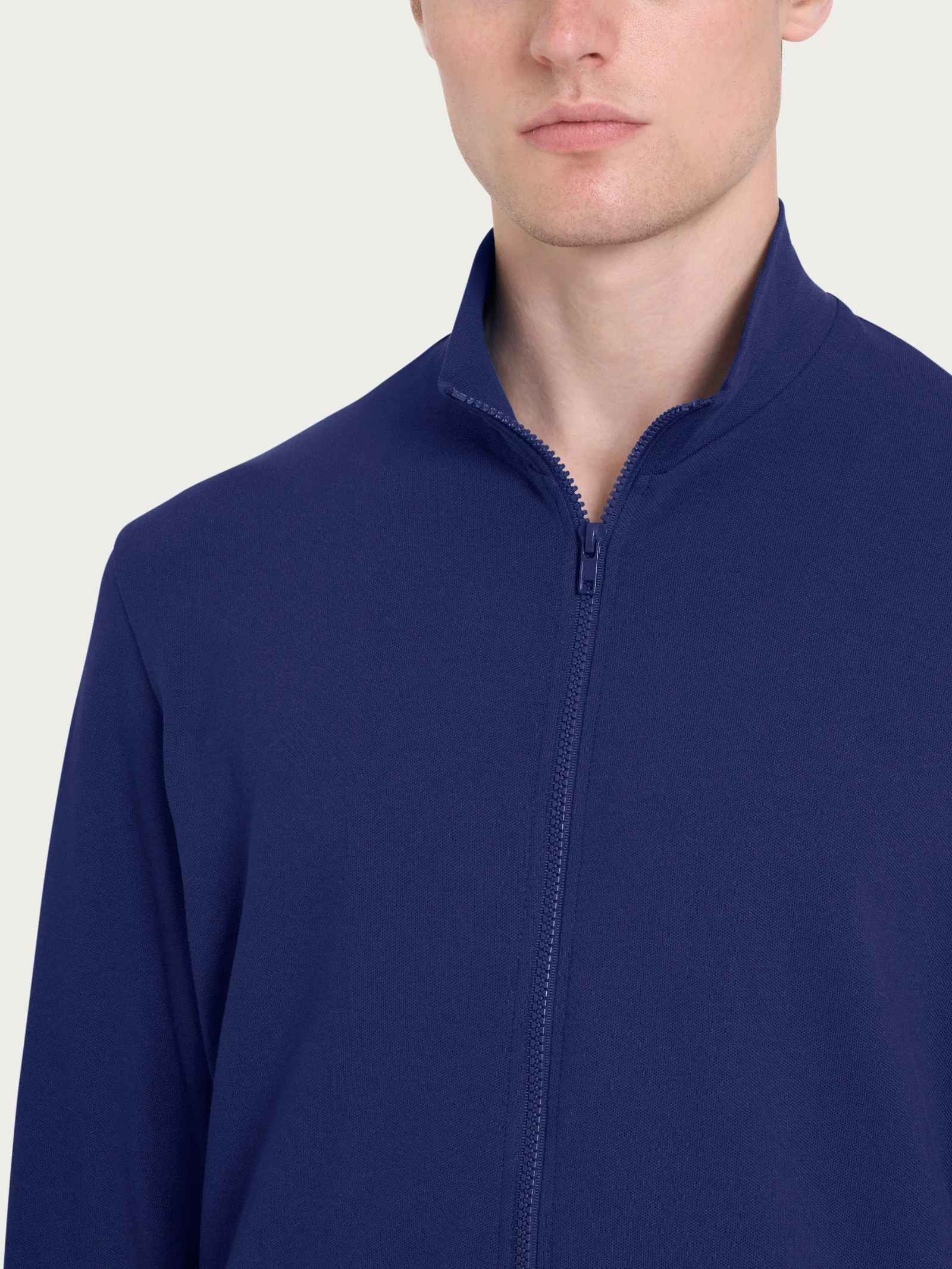 Tuta aperta in Eco Cotton Piquet Stretch - Fant. Blueberry - Image 4