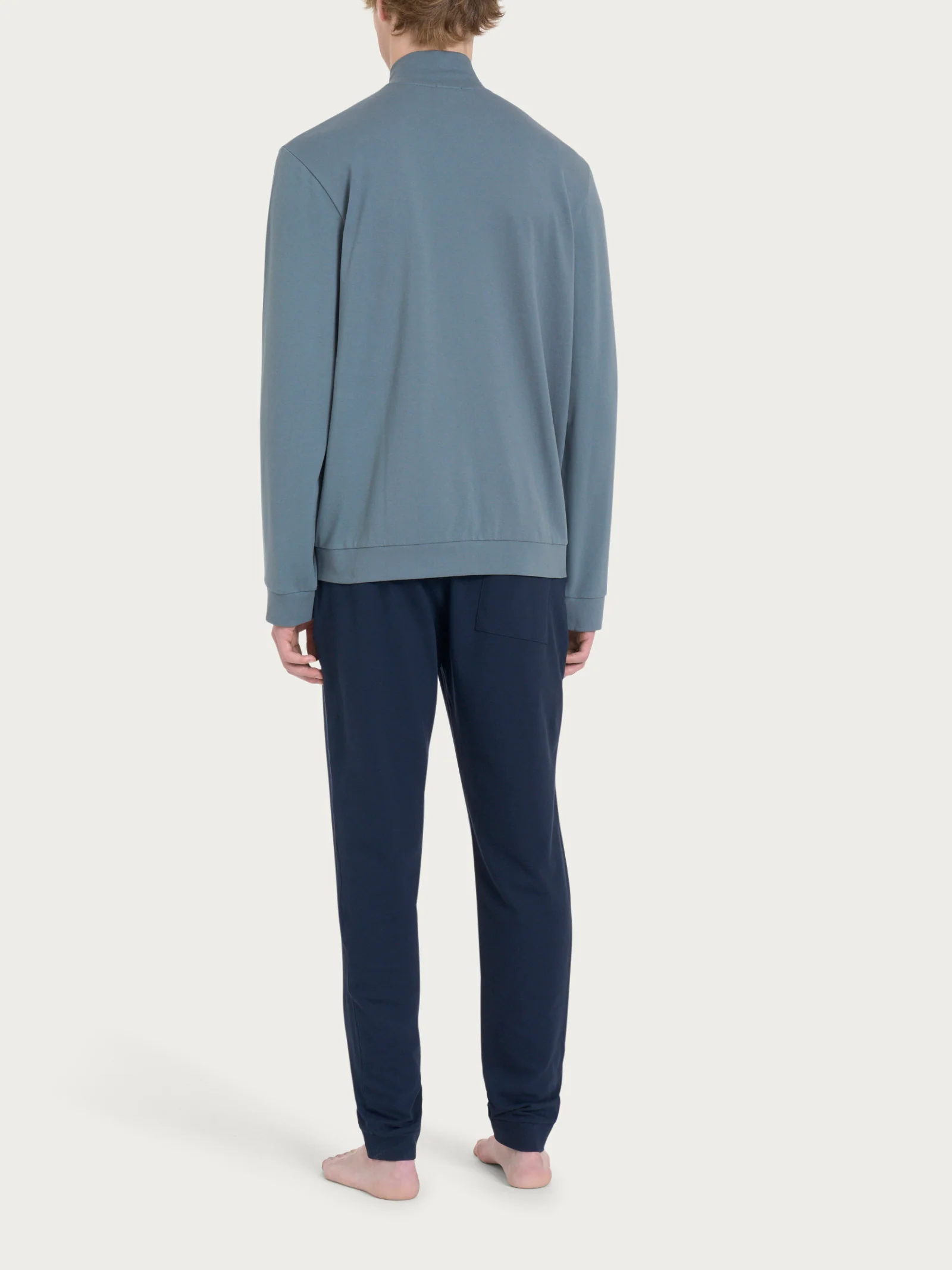Tuta aperta in Eco Cotton Piquet Stretch - Fant.Stormy Weather - Image 2