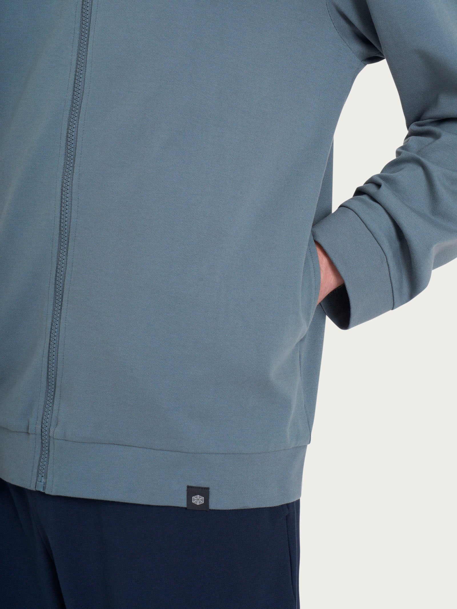 Tuta aperta in Eco Cotton Piquet Stretch - Fant.Stormy Weather - Image 3