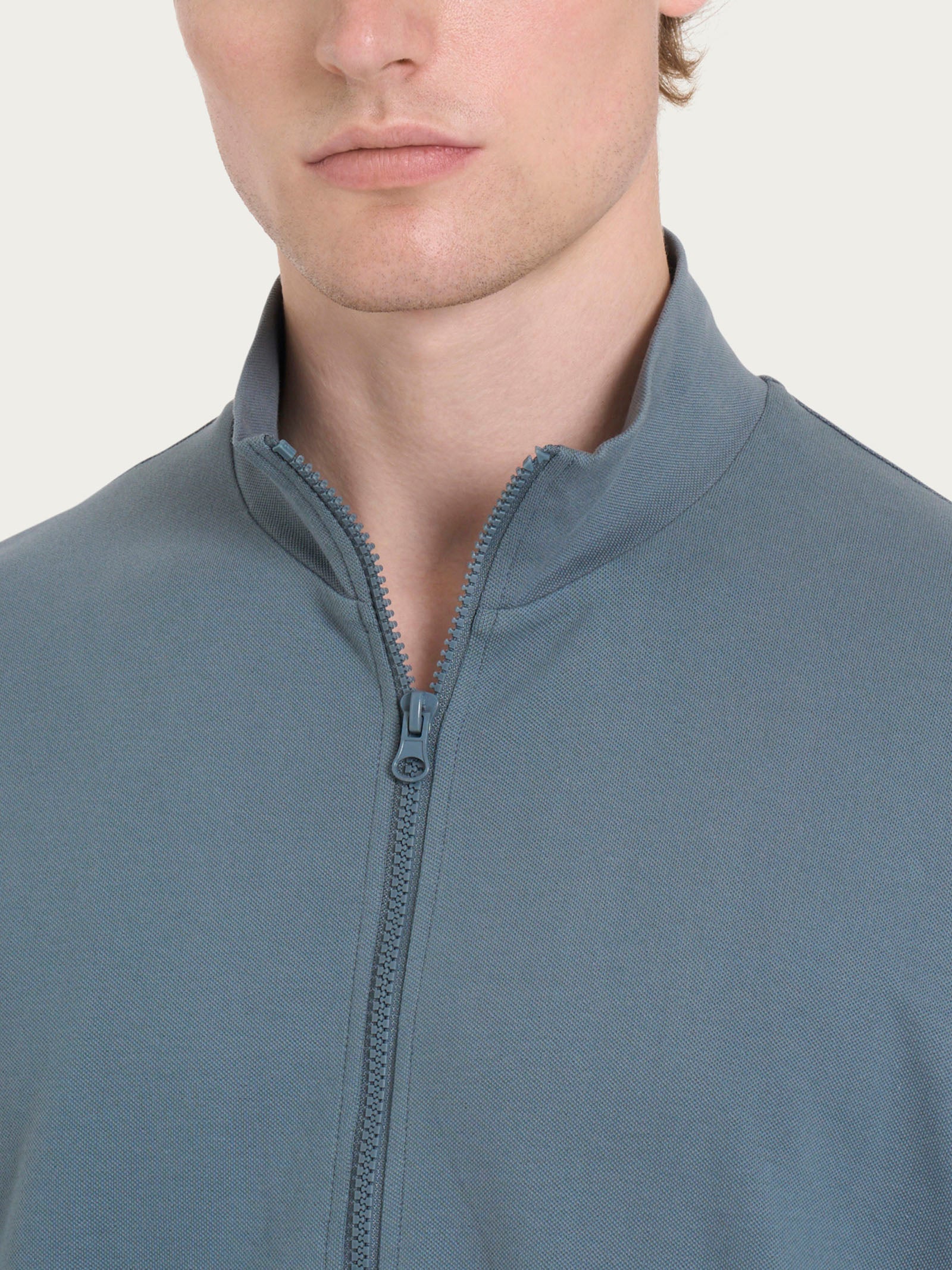 Tuta aperta in Eco Cotton Piquet Stretch - Fant.Stormy Weather - Image 4