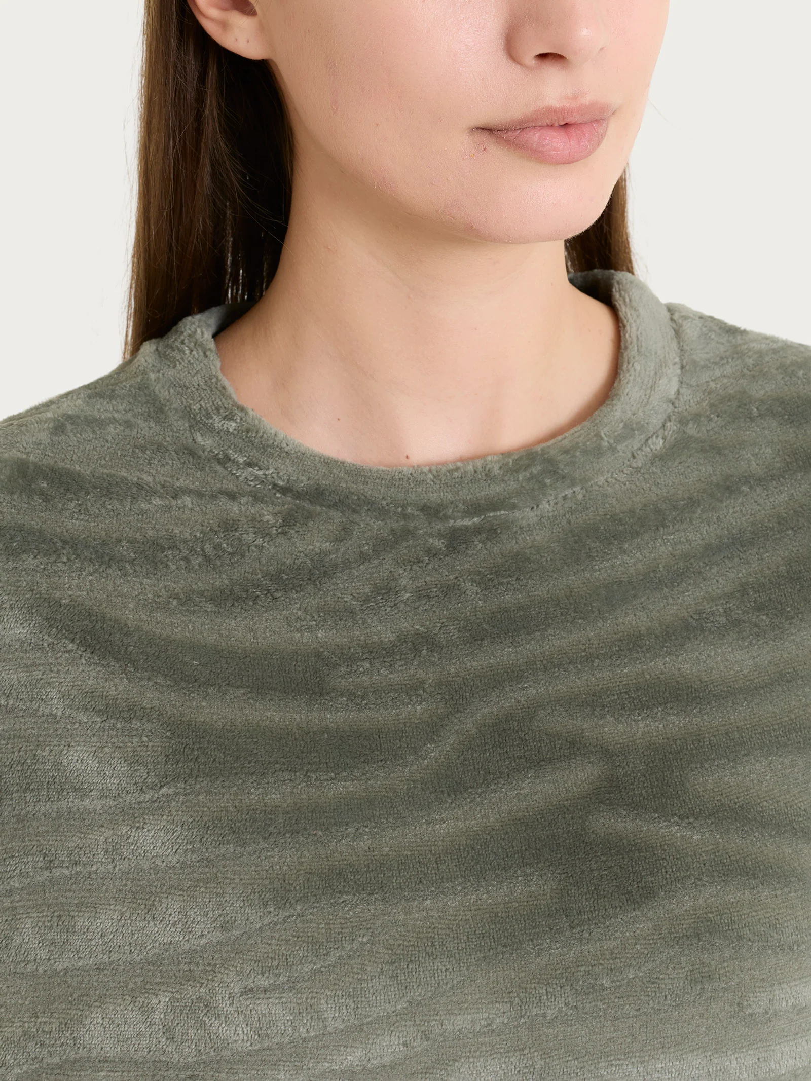 Tuta girocollo in Coral Fleece - Shadow - Image 4