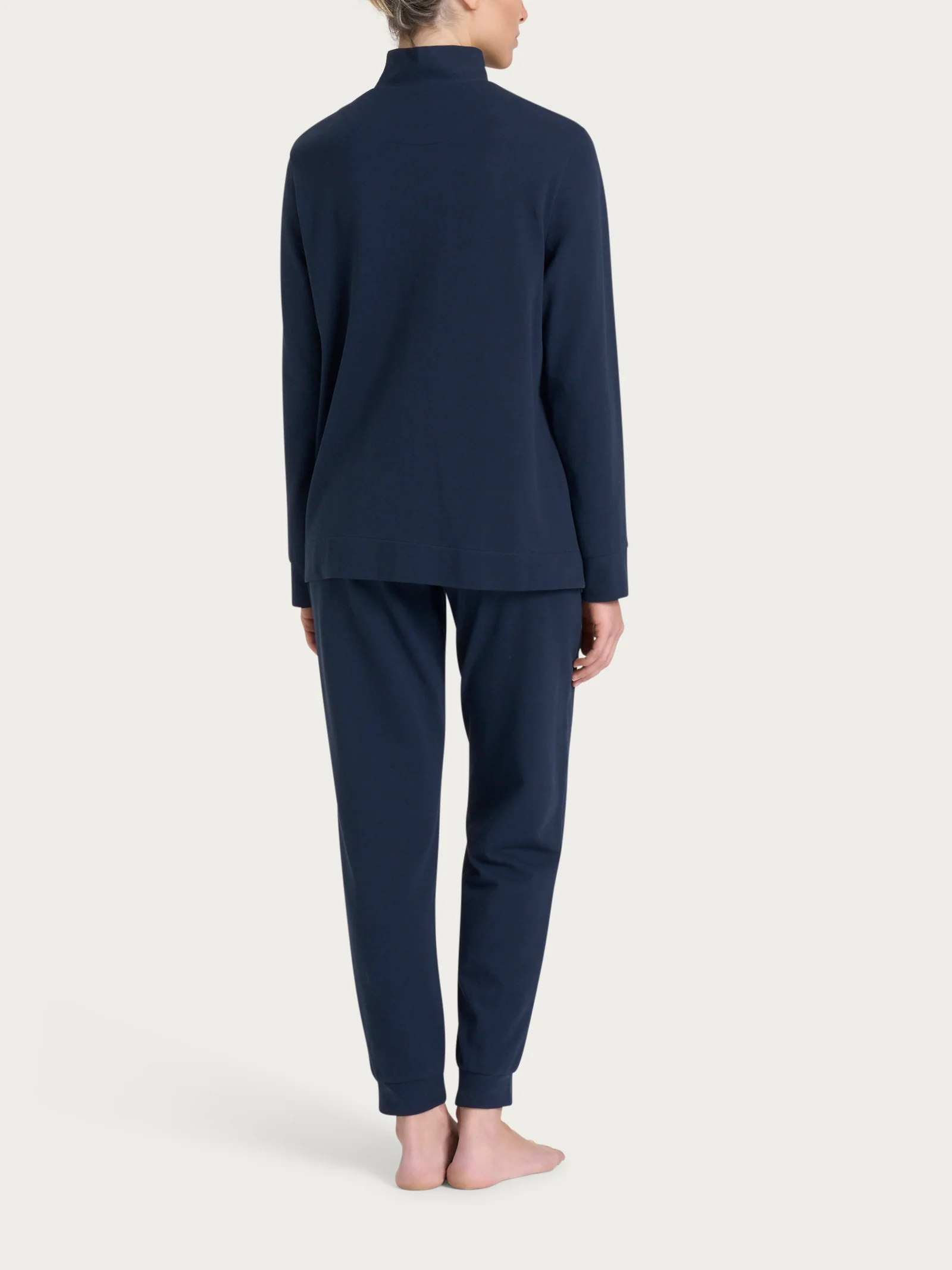 Tuta in Eco Cotton Piquet Stretch - Outer Space - Image 2