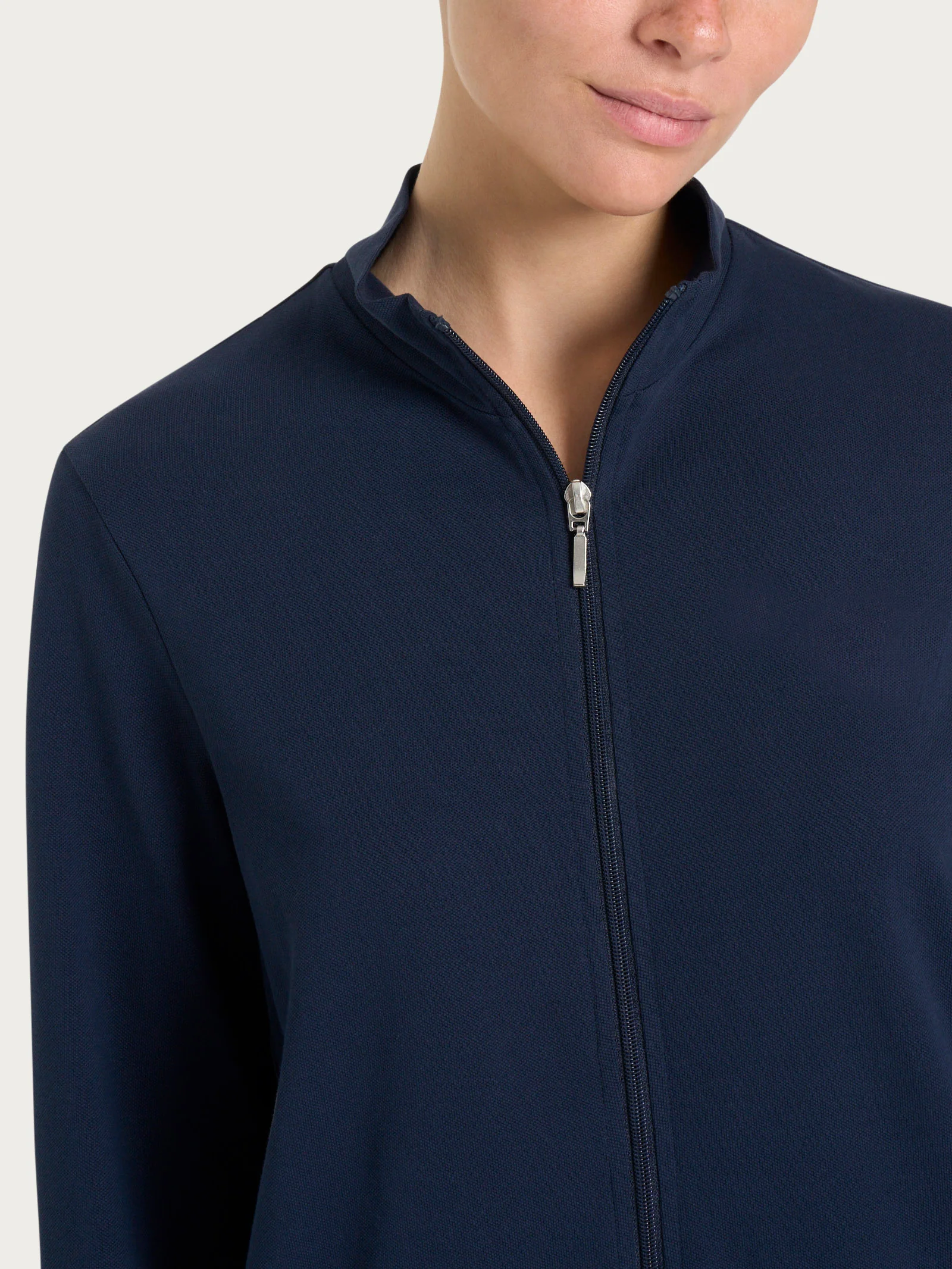 Tuta in Eco Cotton Piquet Stretch - Outer Space - Image 3