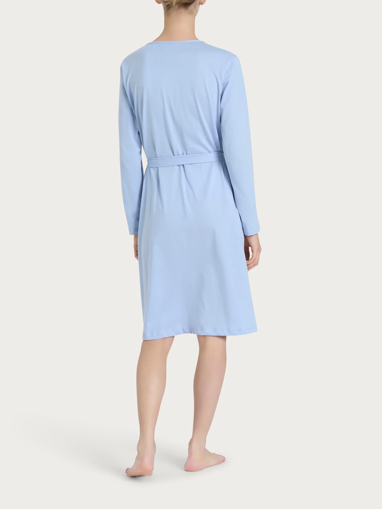 Vestaglia al ginocchio in Jersey di cotone - Brunnera Blue - Image 2