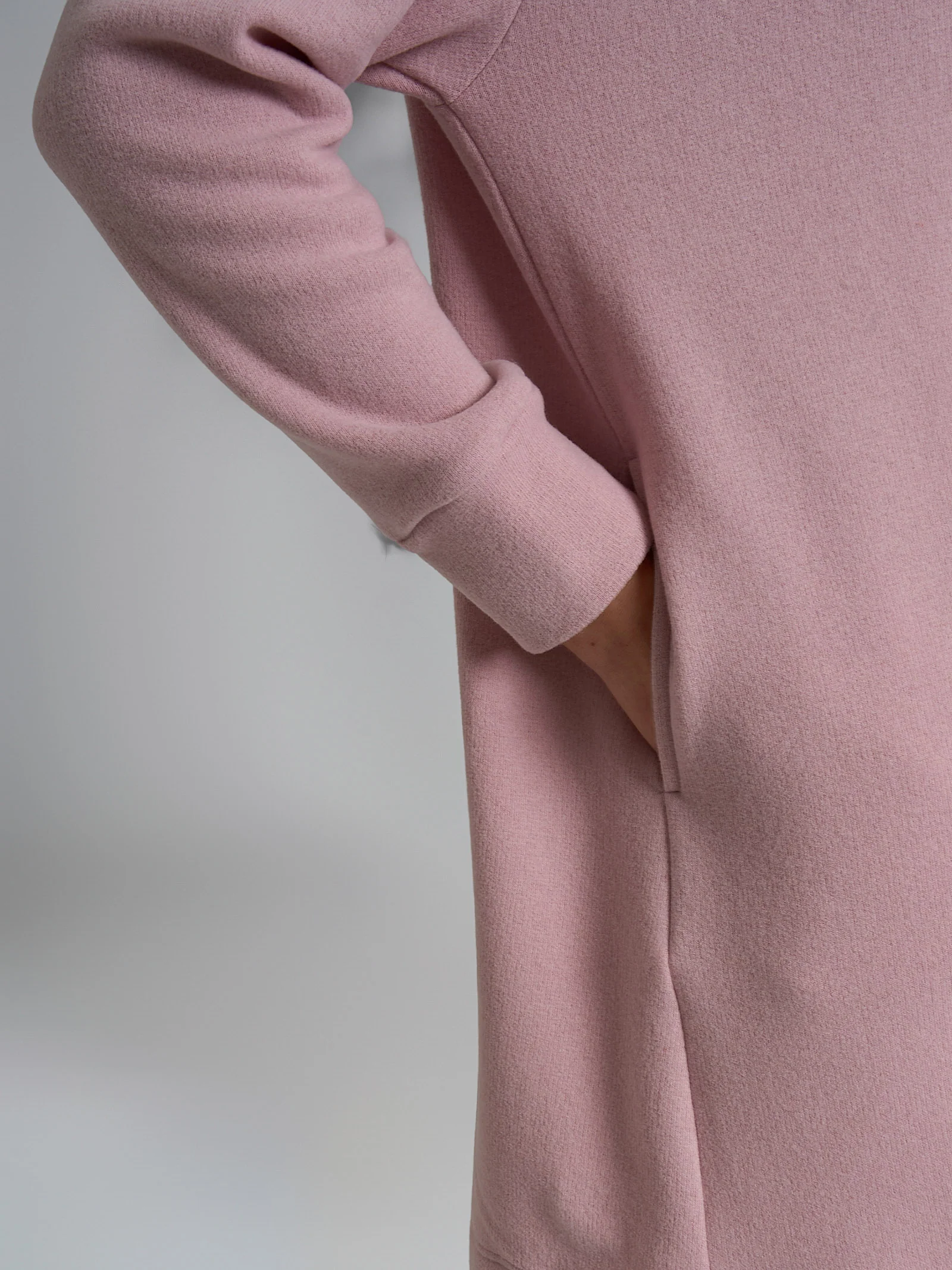Vestaglia con zip in tinta unita in Cotton Eco Pile - Zephyr - Image 3