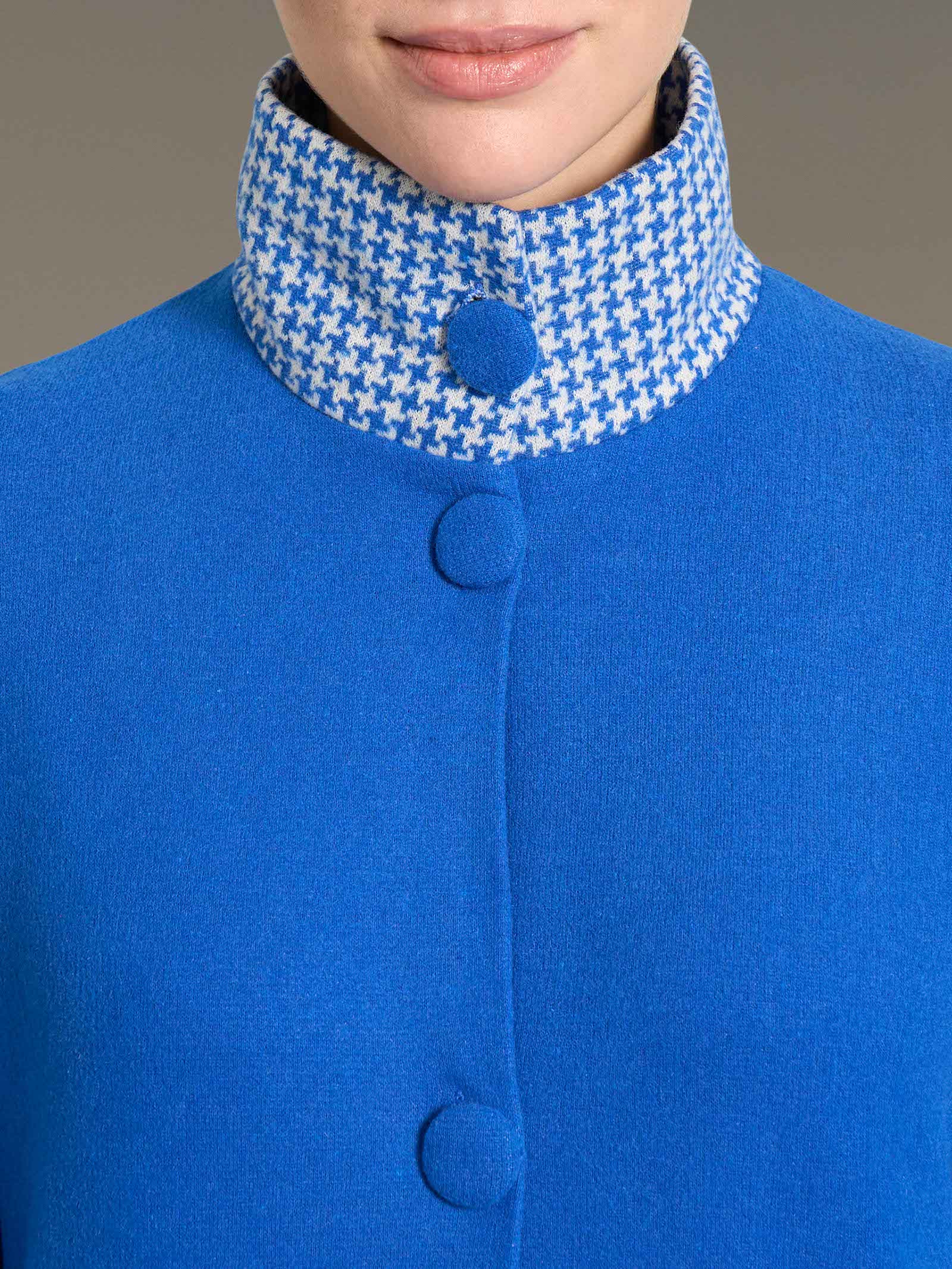 Vestaglia lunga e aperta in Cotton Eco Pile - Fant.Bluette - Image 3