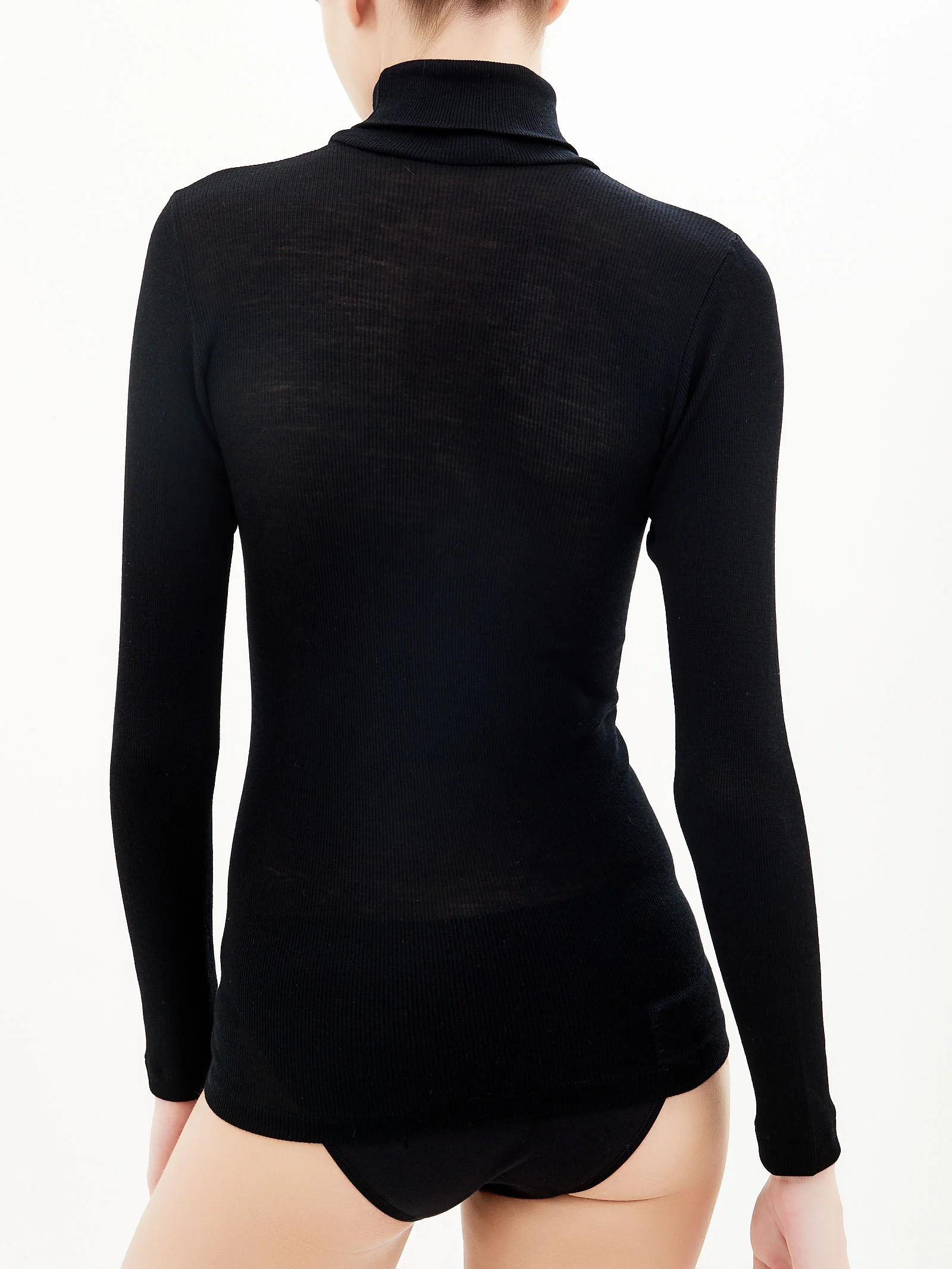 Wonderwool - Dolcevita in costina di lana ultrafine - Nero - Image 3